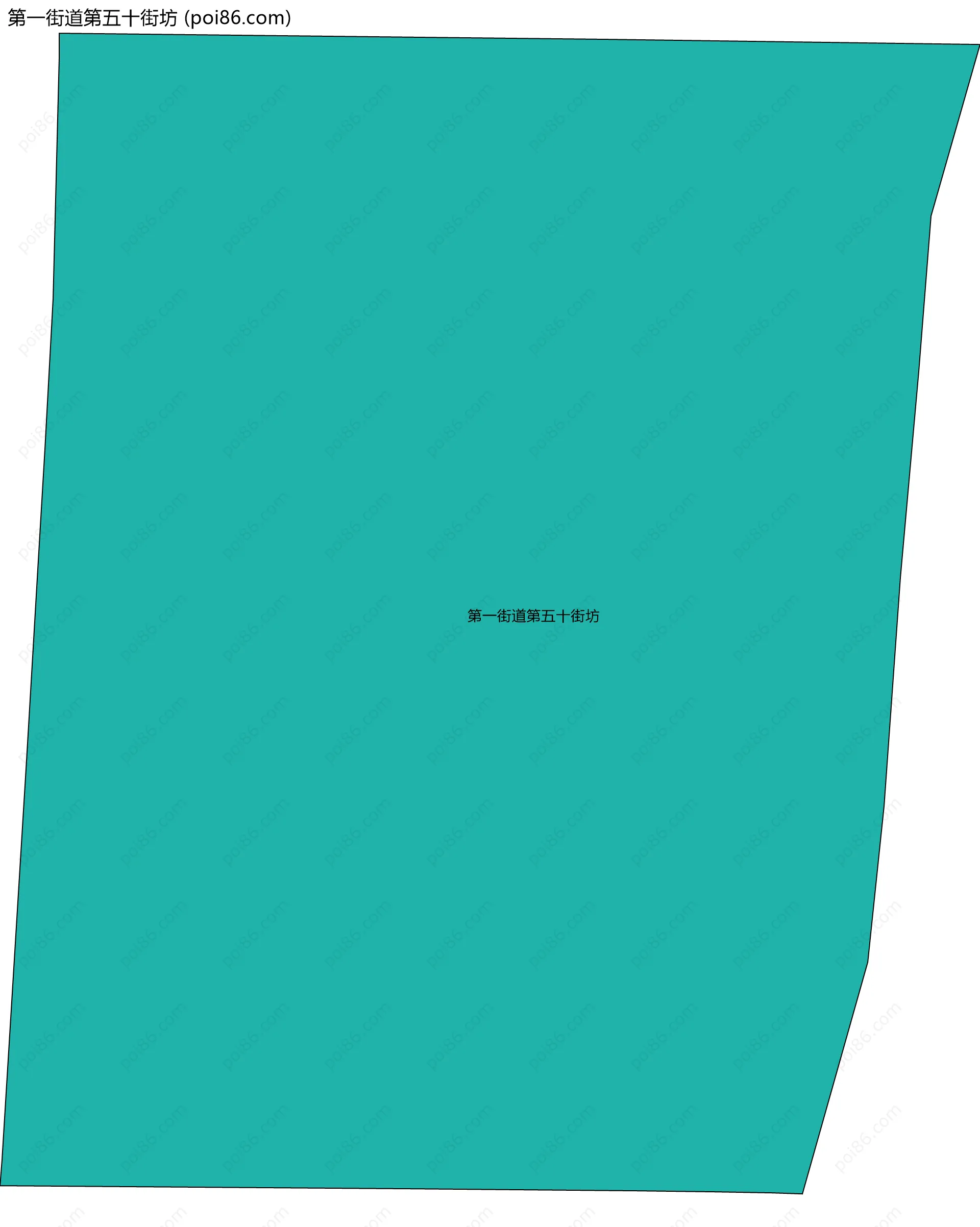 第一街道第五十街坊边界地图
