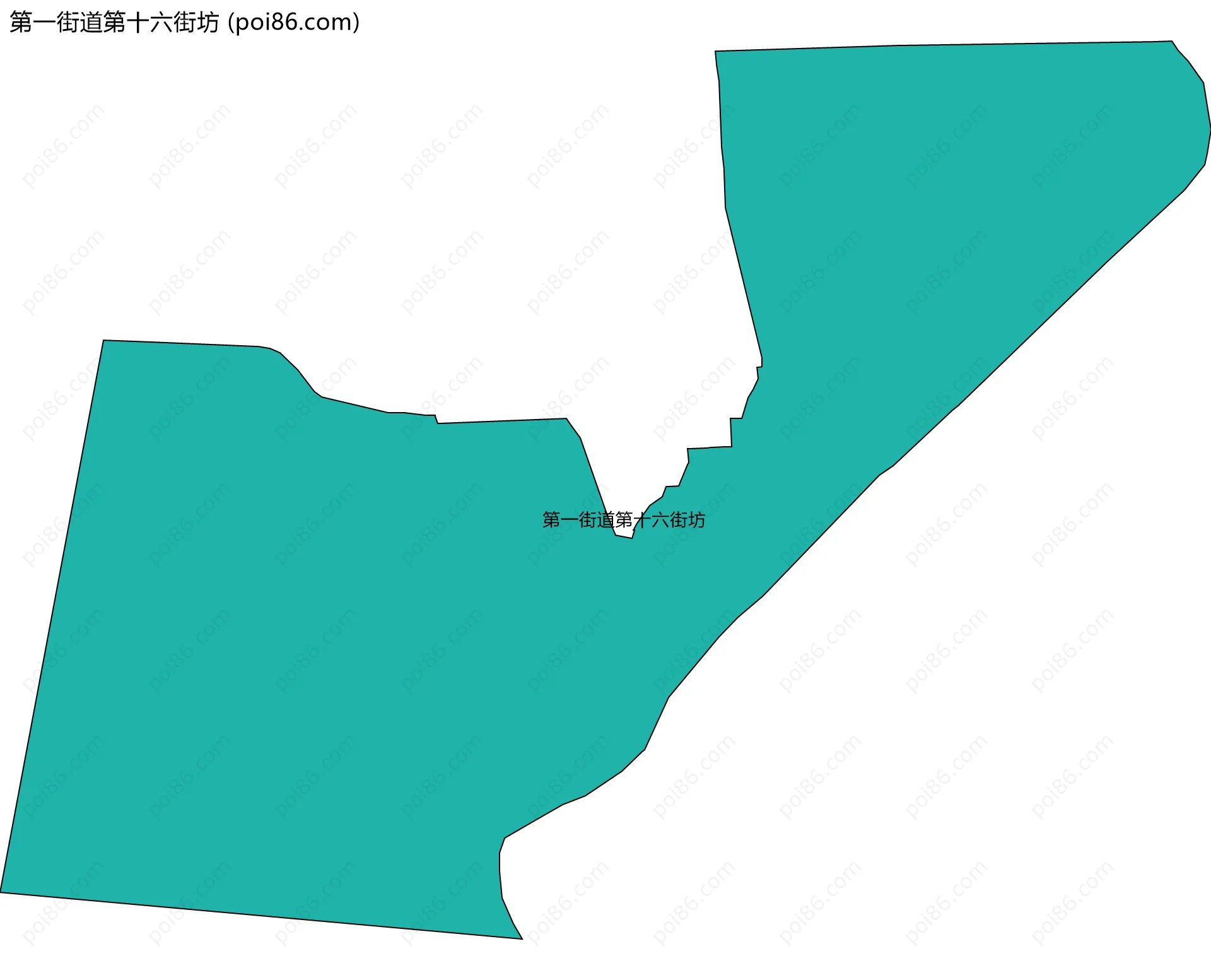 第一街道第十六街坊边界地图