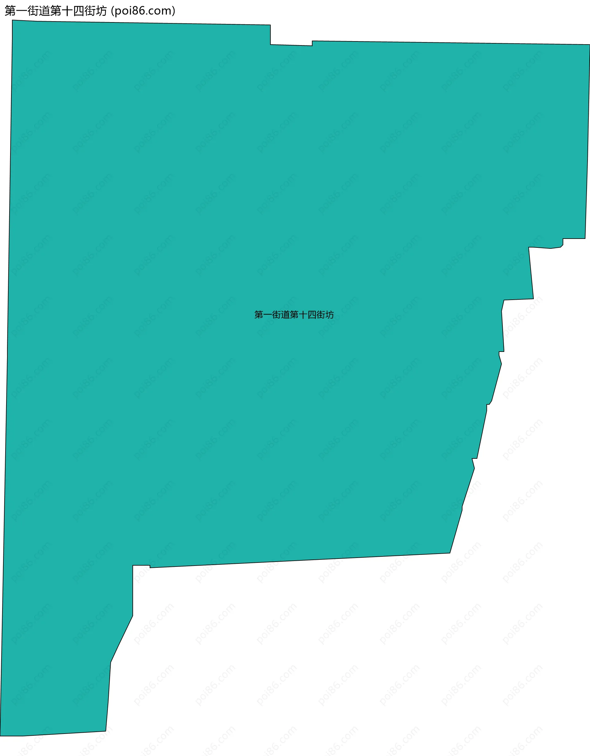 第一街道第十四街坊边界地图
