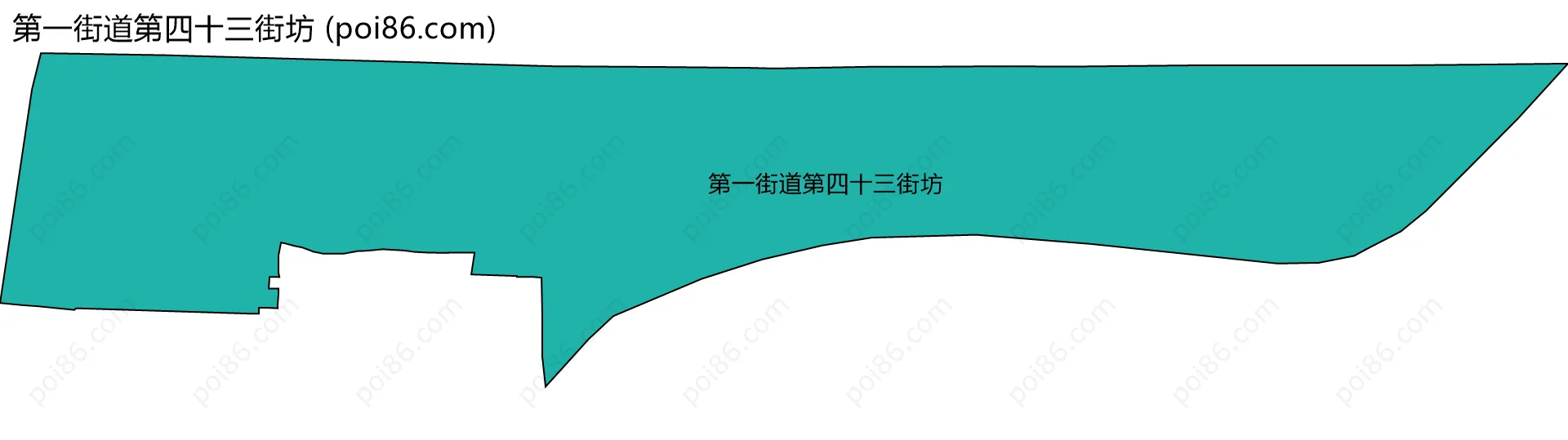 第一街道第四十三街坊边界地图