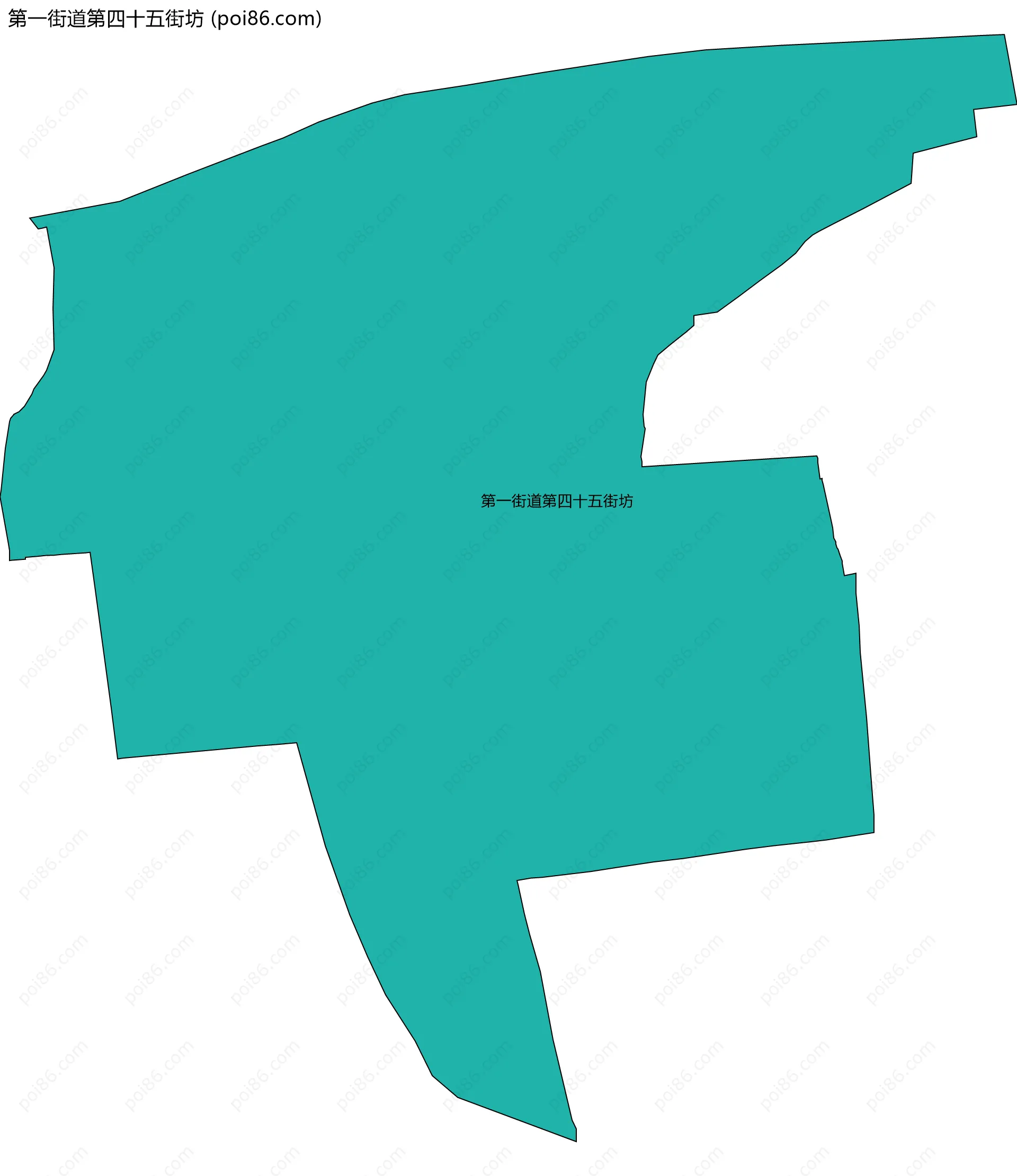 第一街道第四十五街坊边界地图