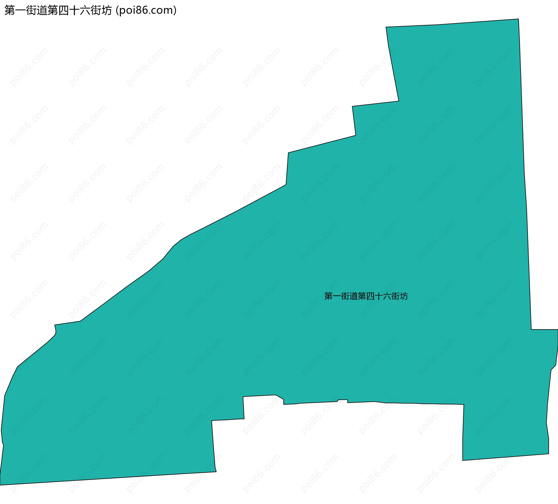 第一街道第四十六街坊边界地图