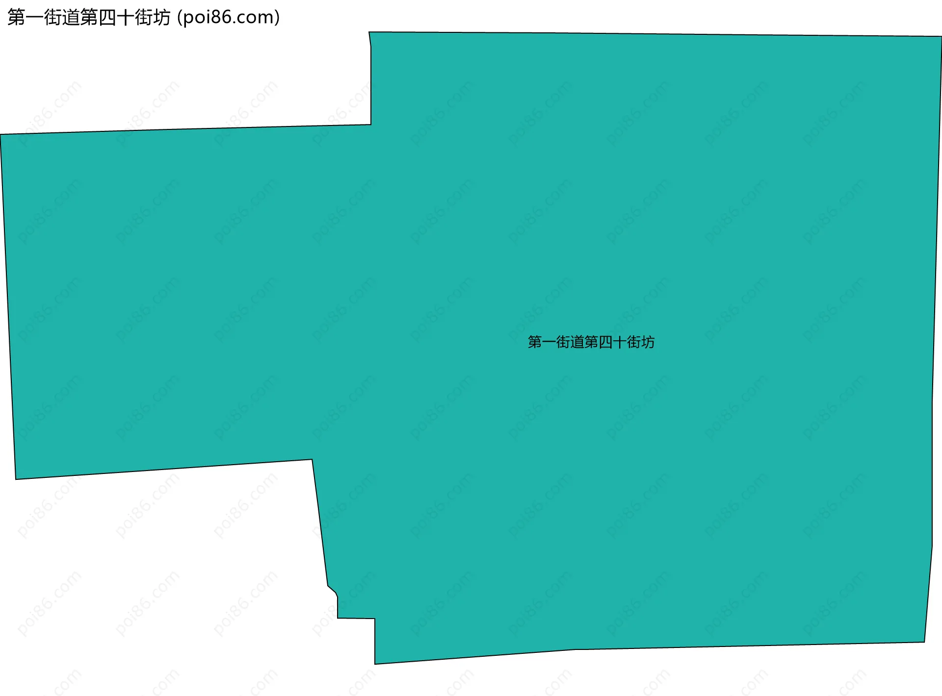 第一街道第四十街坊边界地图