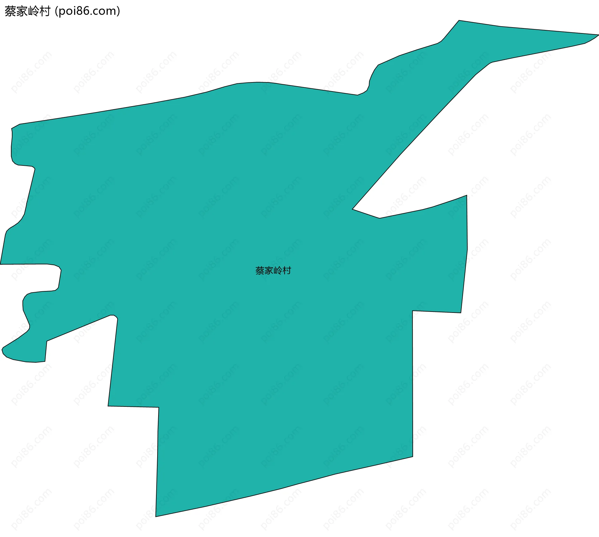 蔡家岭村边界地图