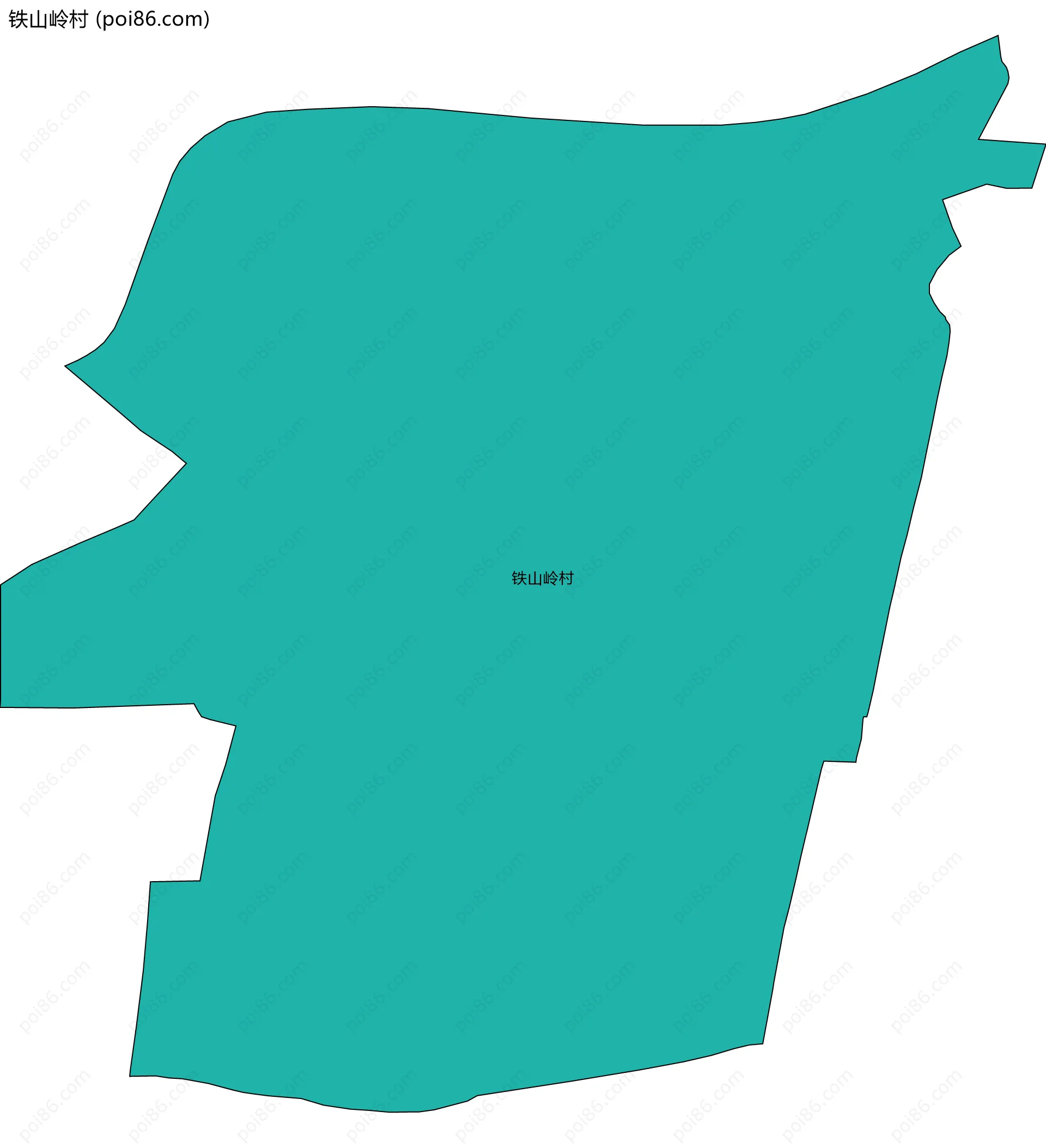 铁山岭村边界地图