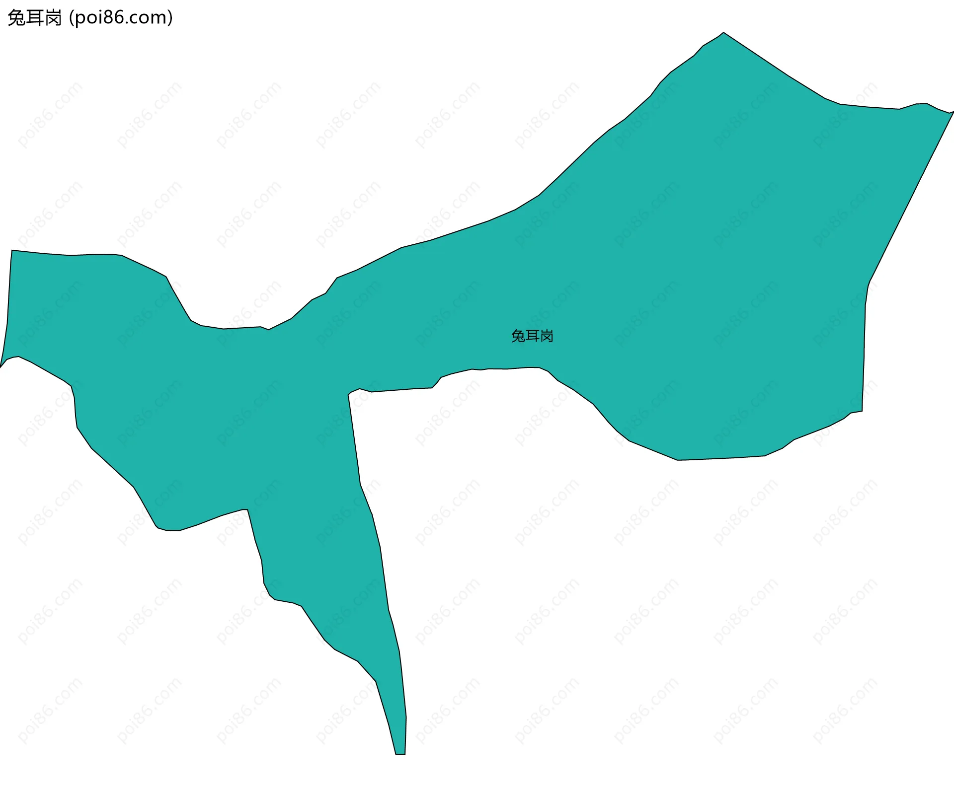 兔耳岗边界地图