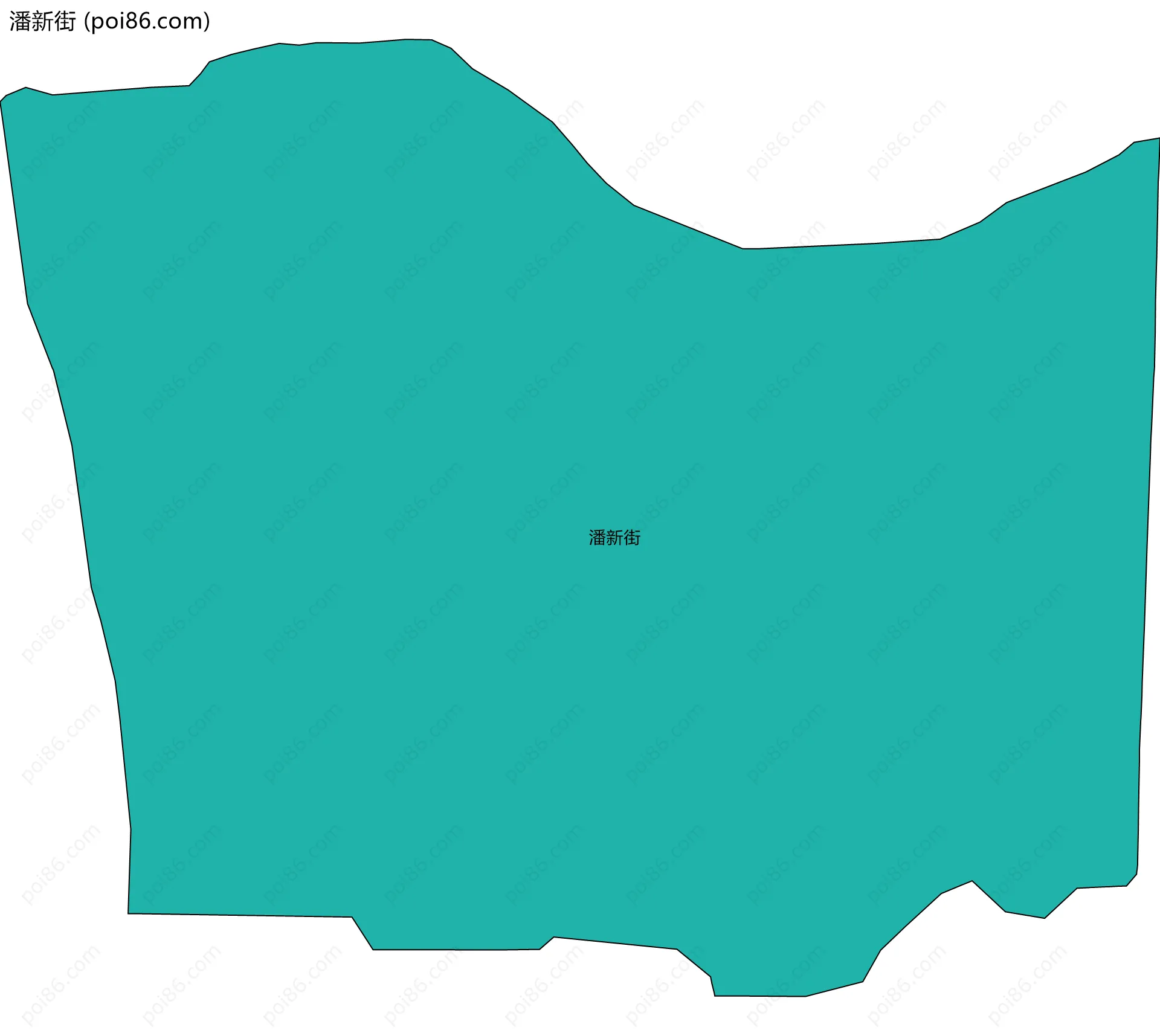 潘新街边界地图