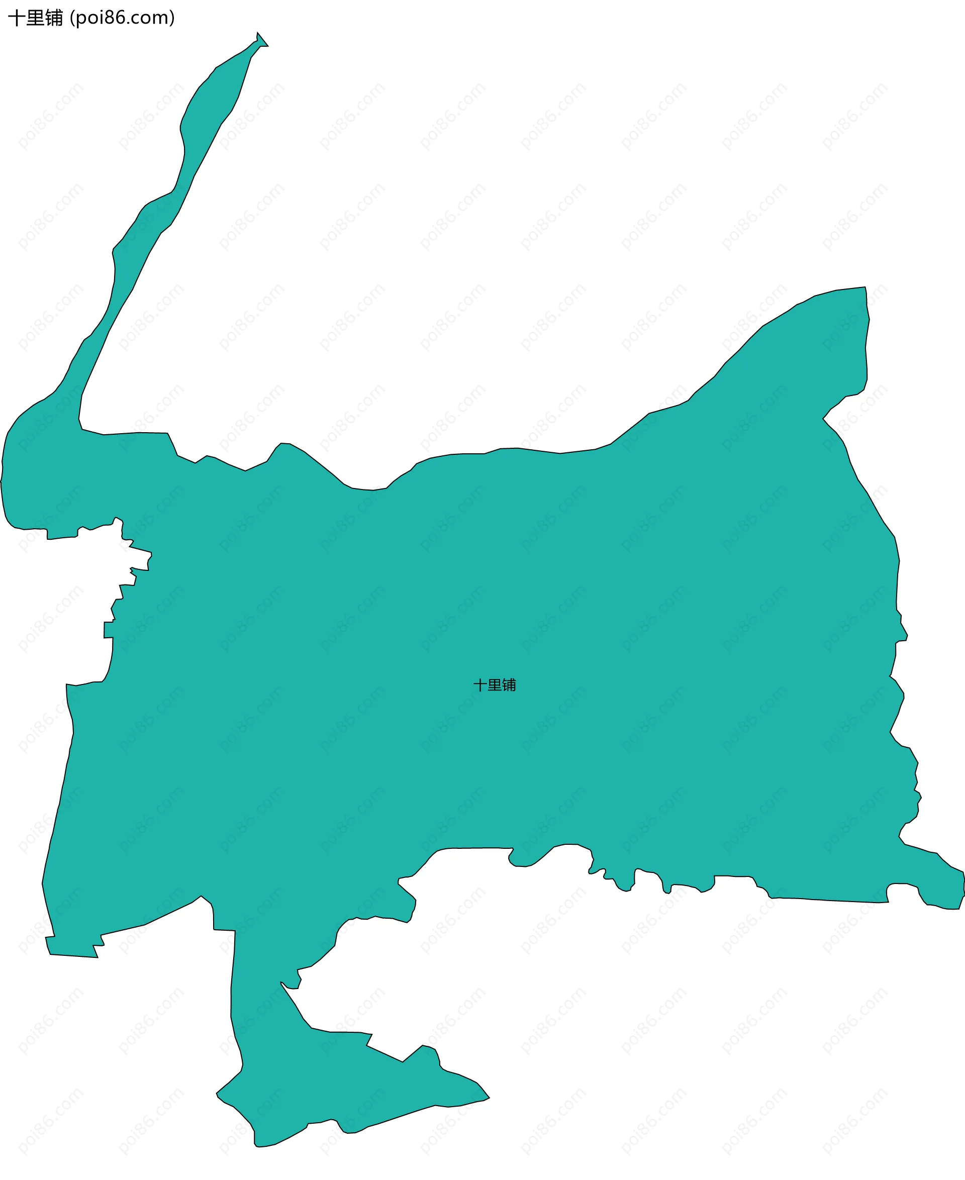 十里铺边界地图
