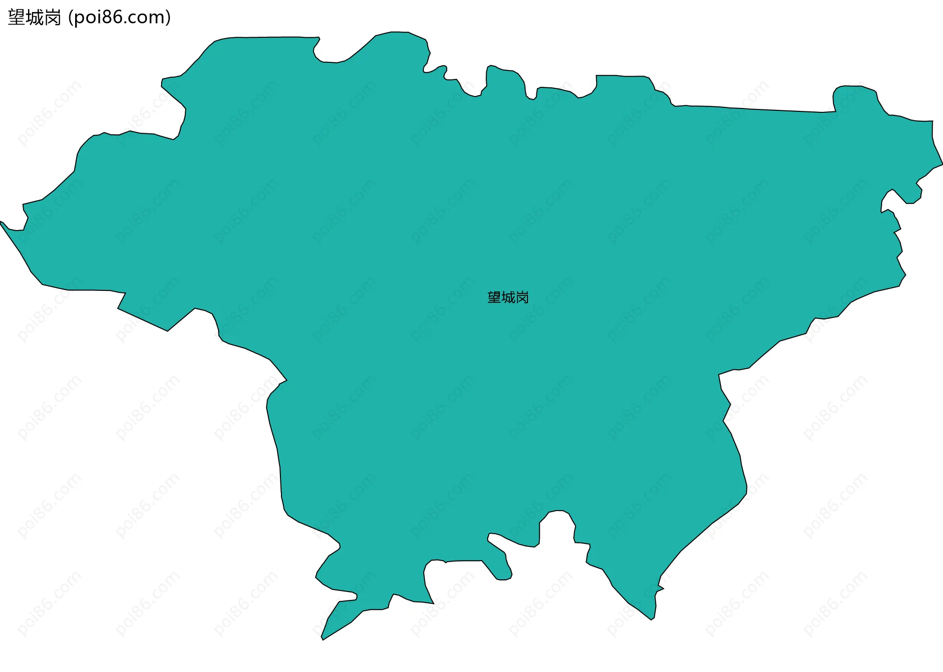 望城岗边界地图