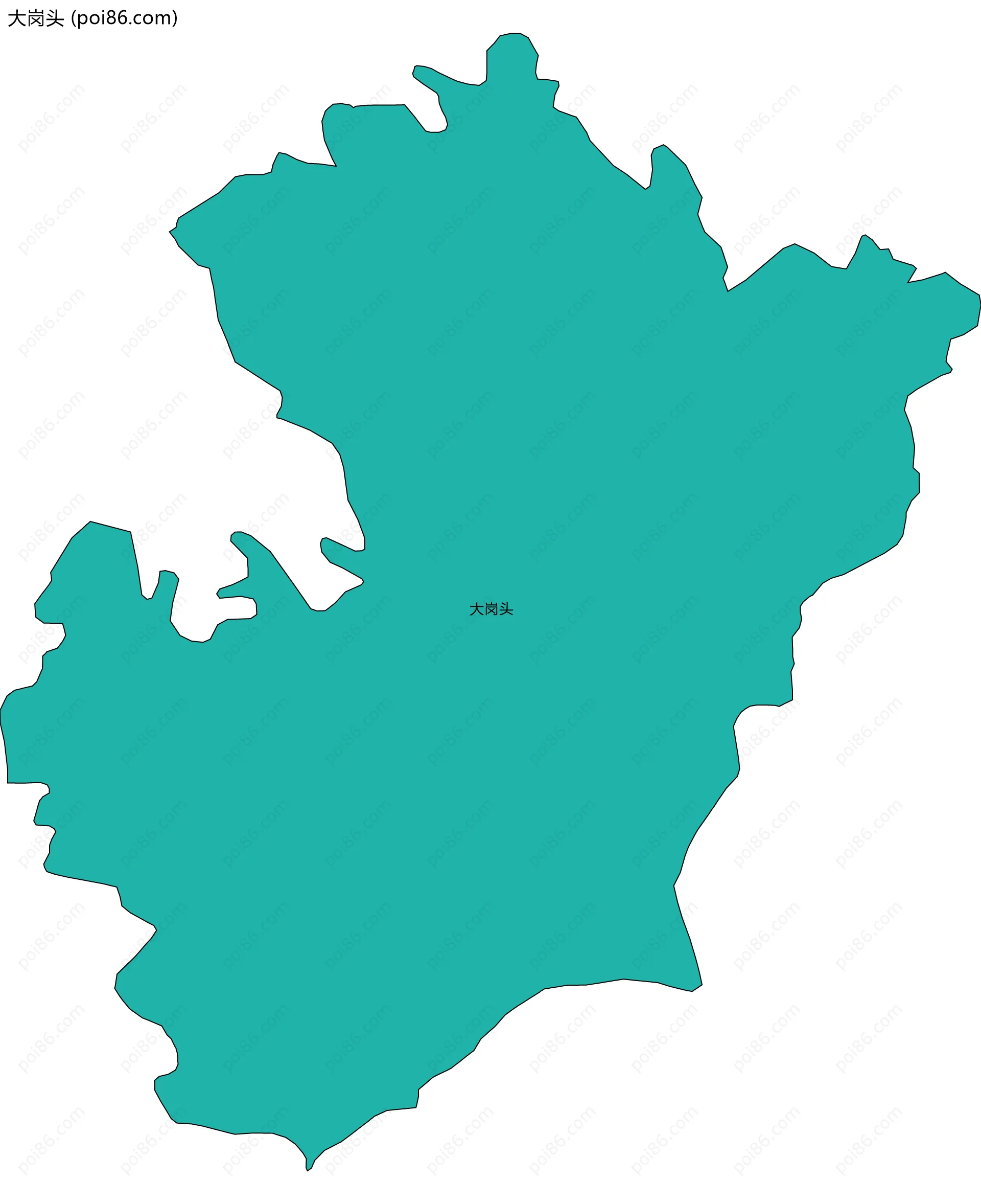 大岗头边界地图