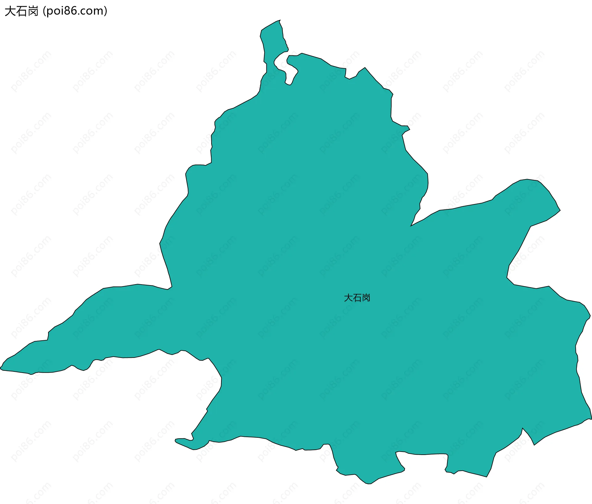 大石岗边界地图