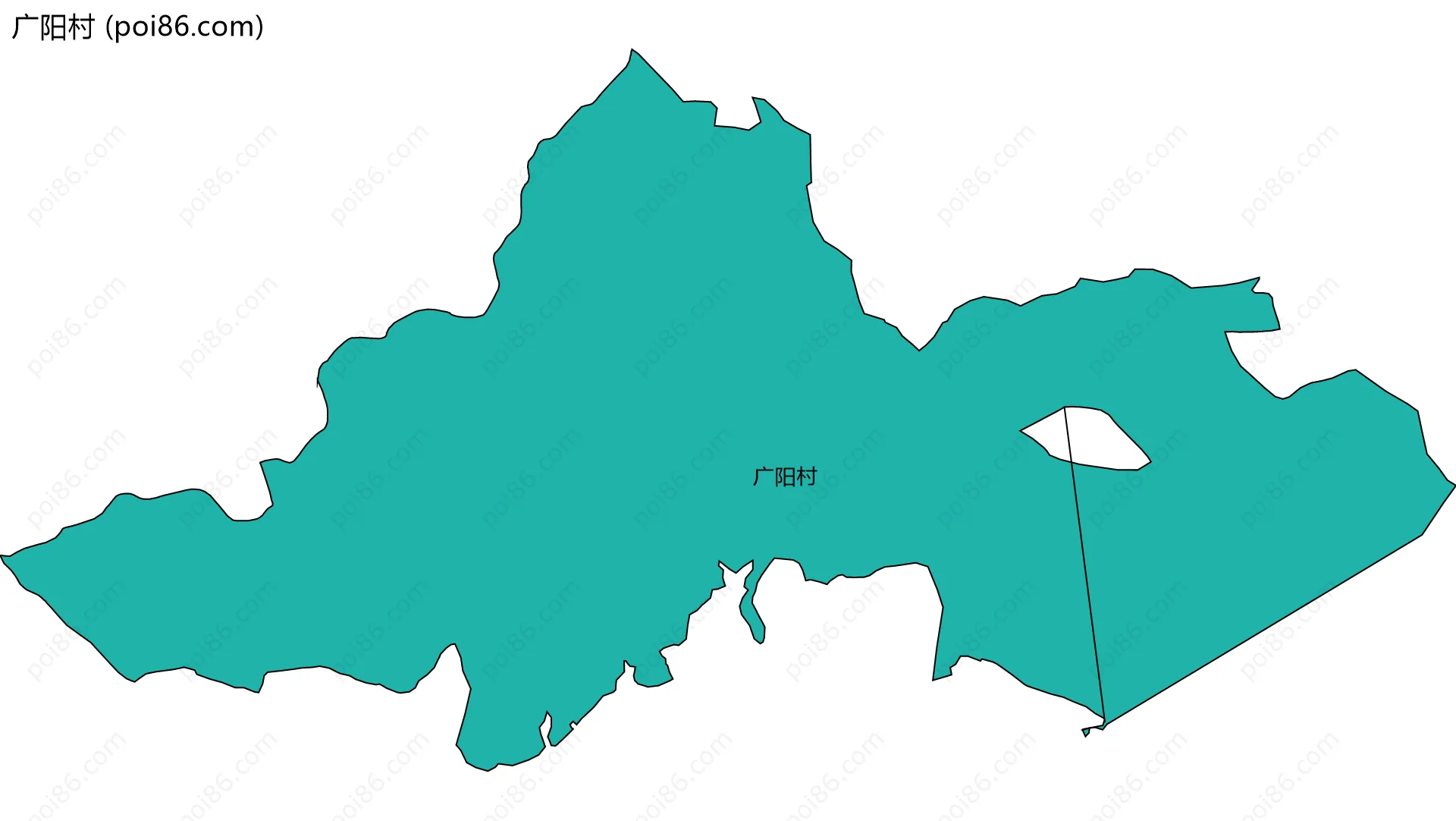 广阳村边界地图