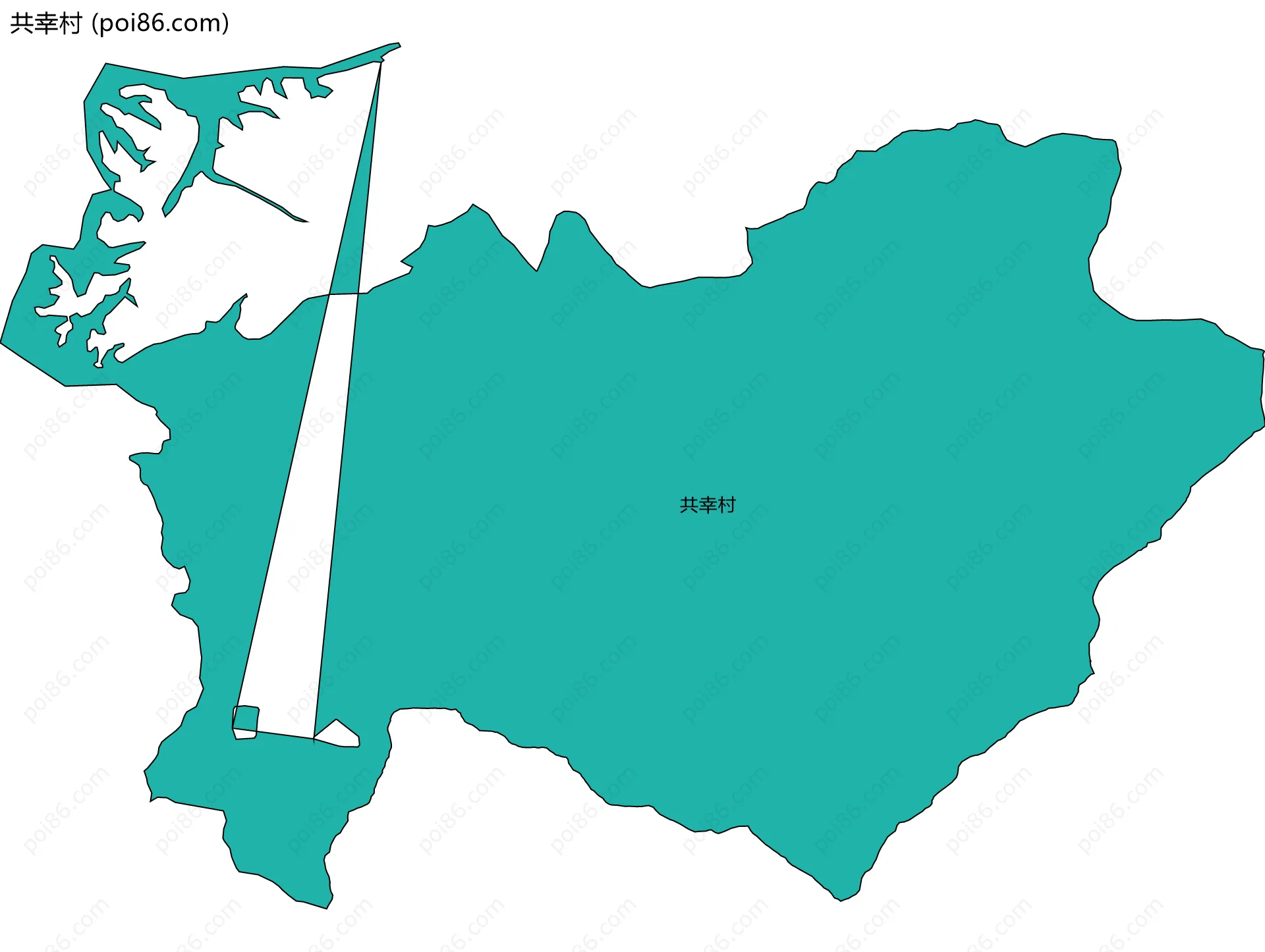 共幸村边界地图