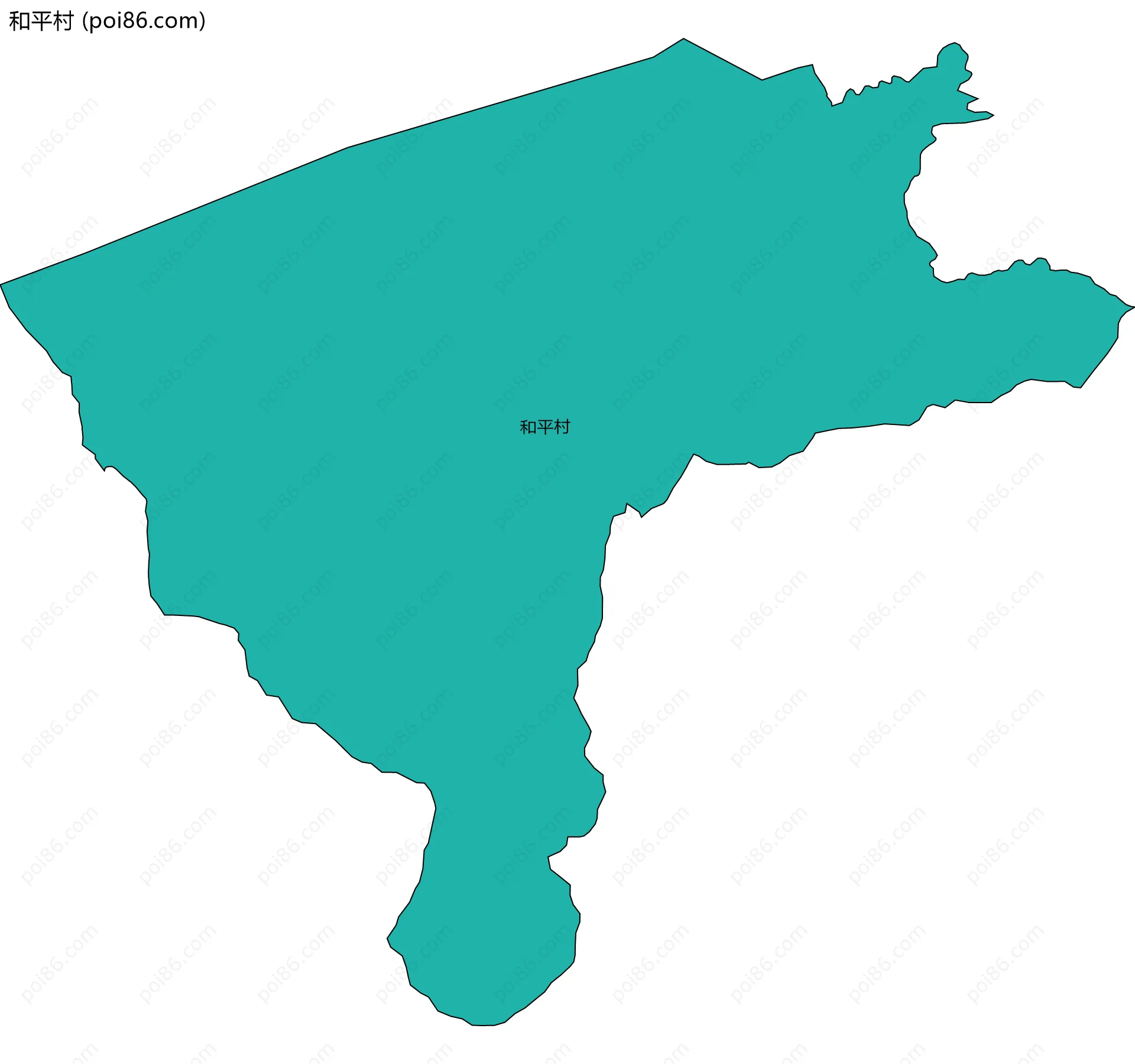 和平村边界地图