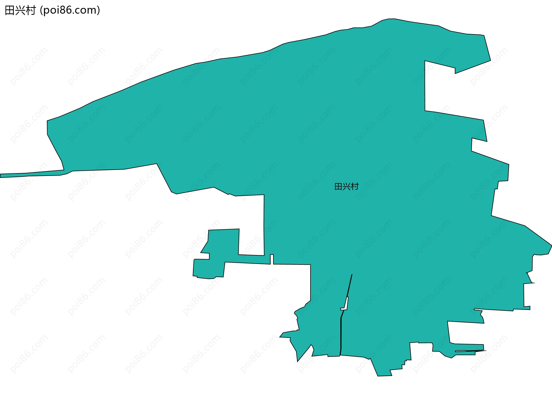 田兴村边界地图