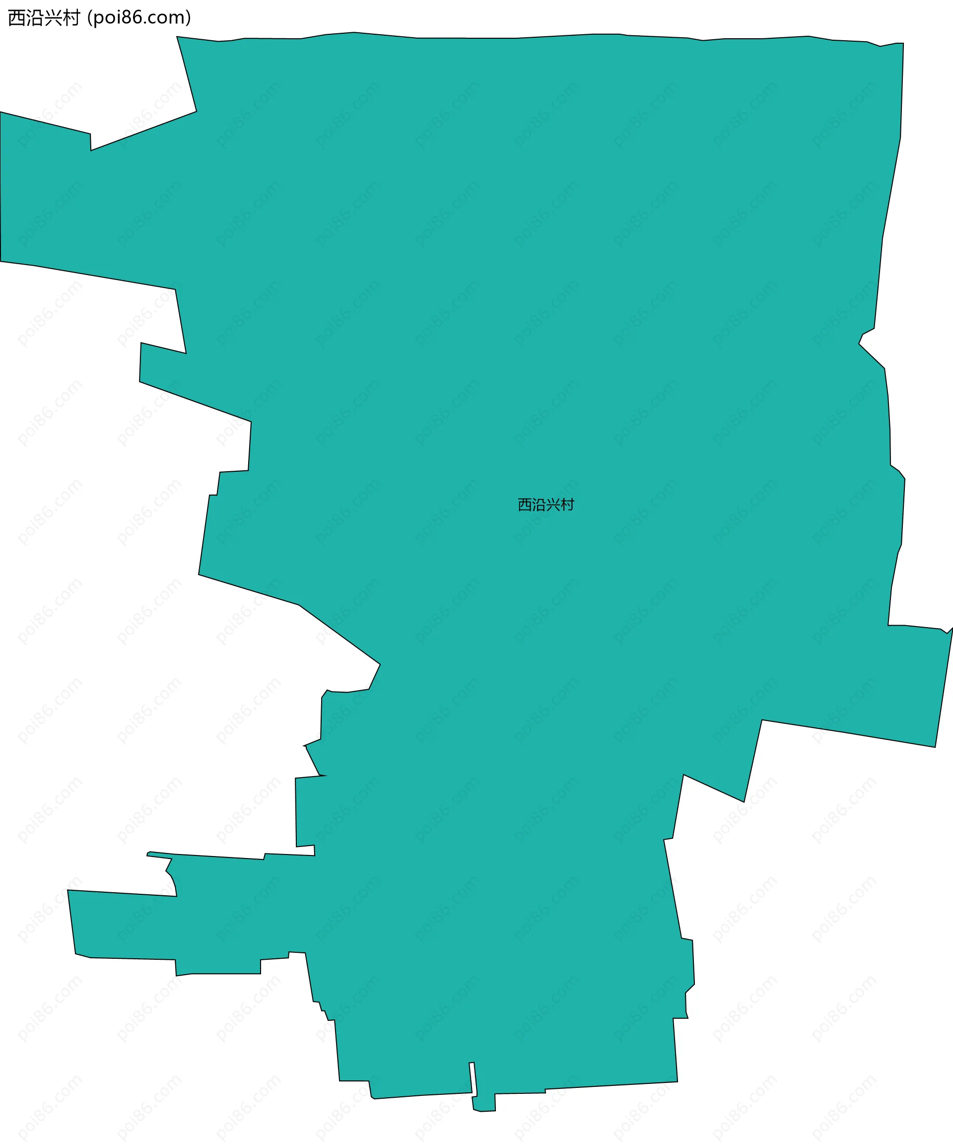 西沿兴村边界地图