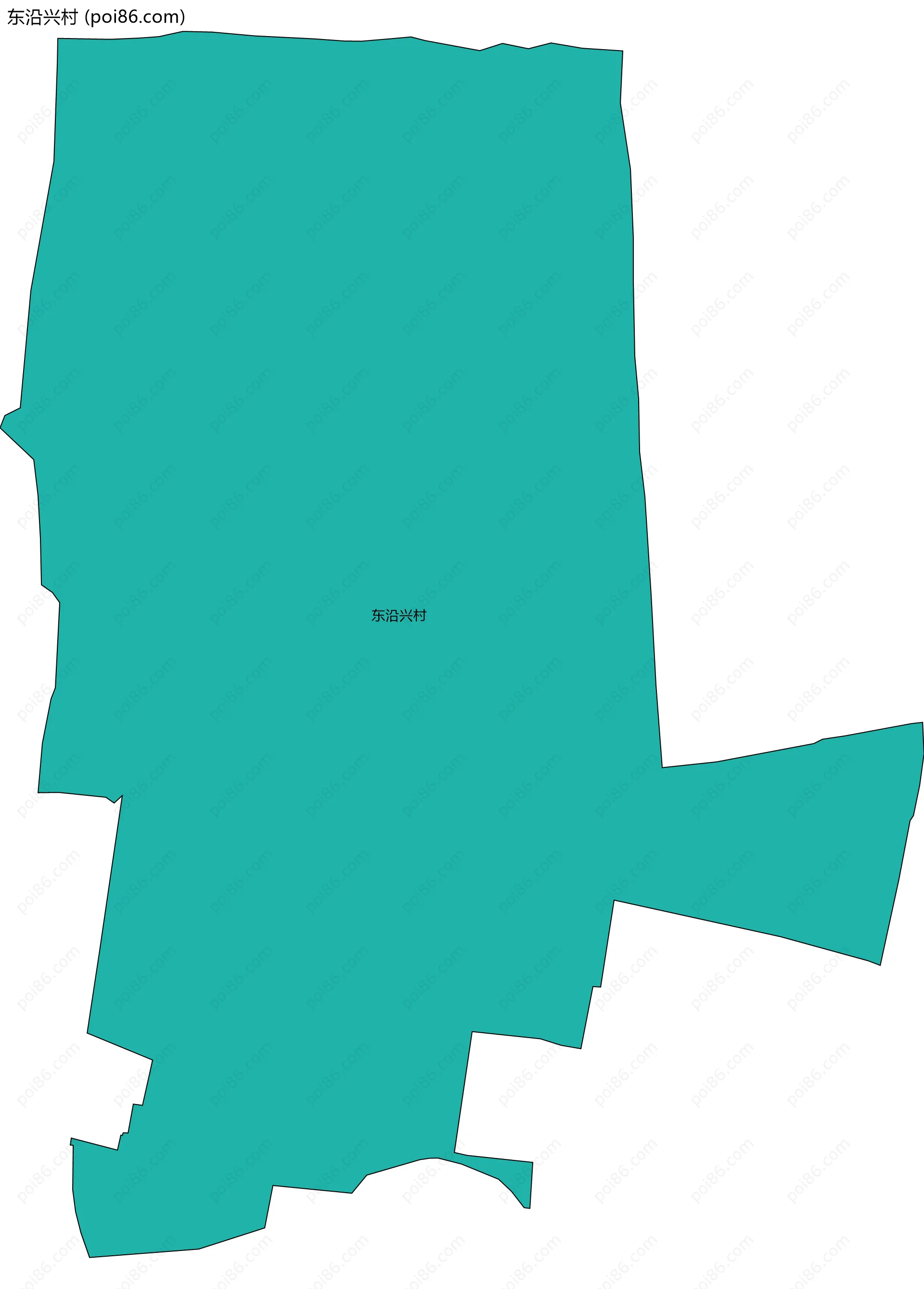 东沿兴村边界地图