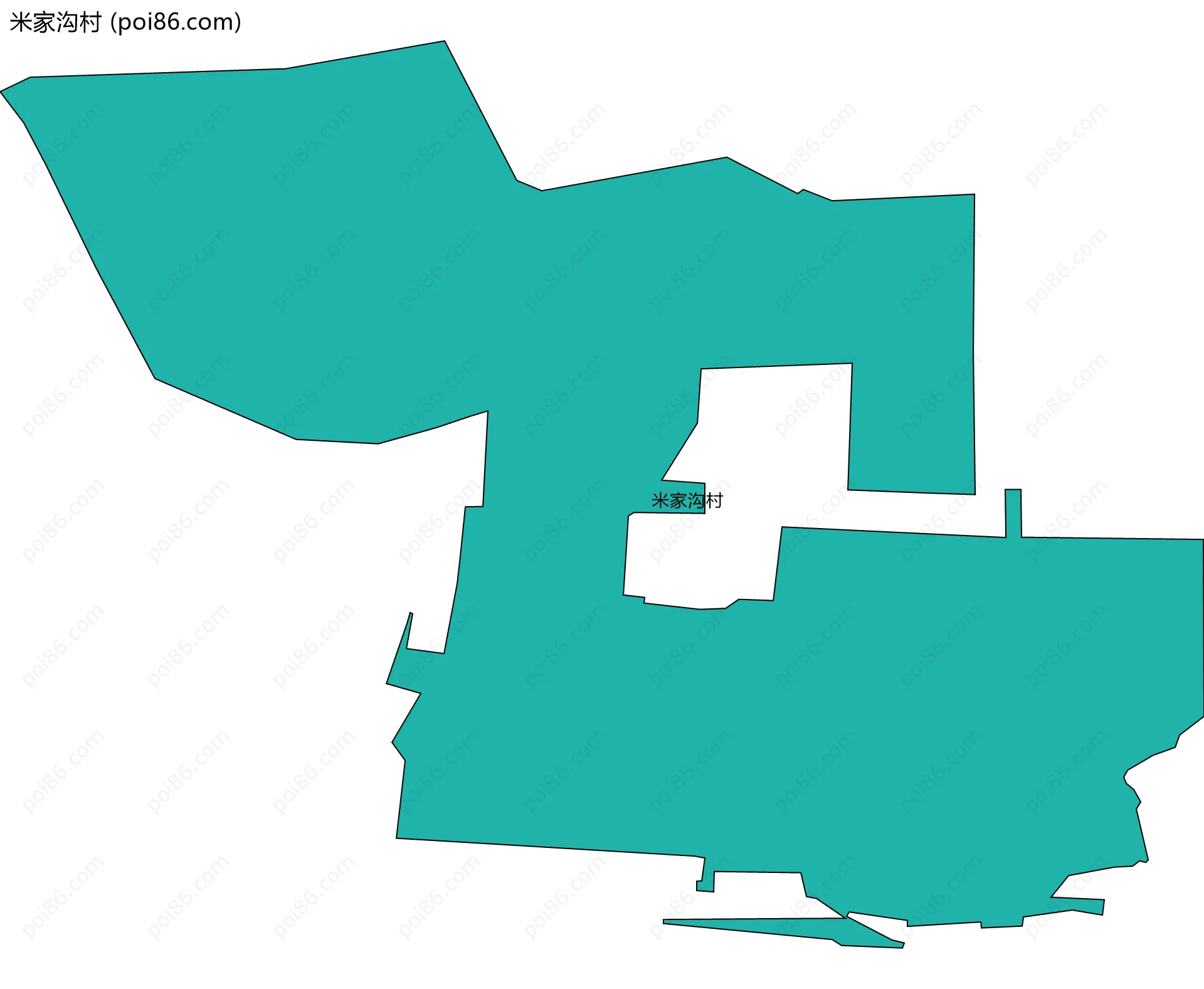 米家沟村边界地图