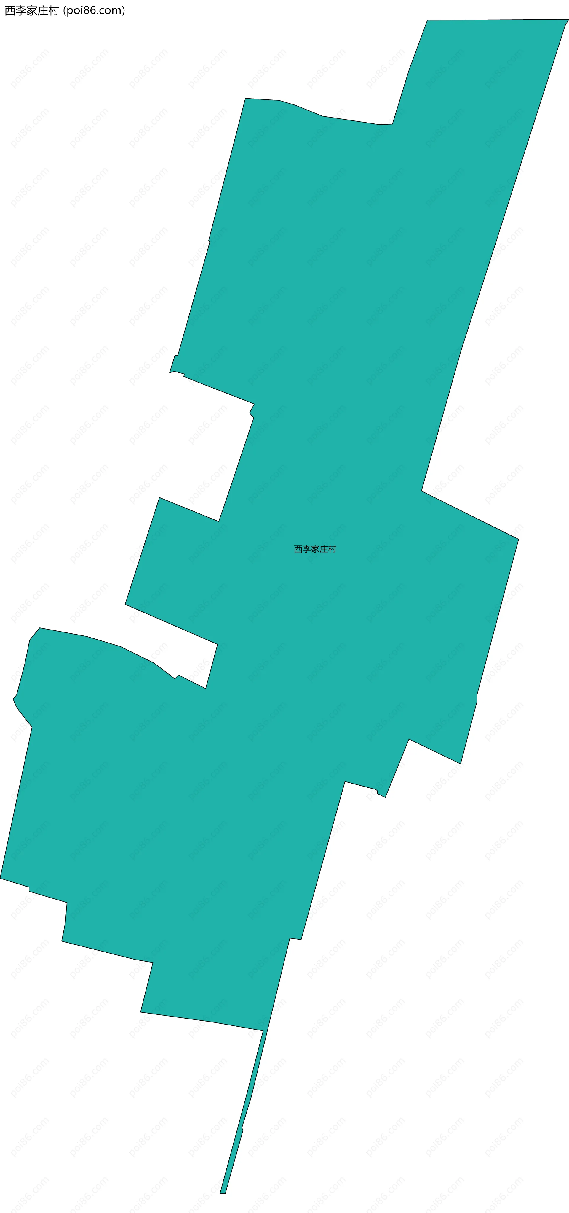 西李家庄村边界地图