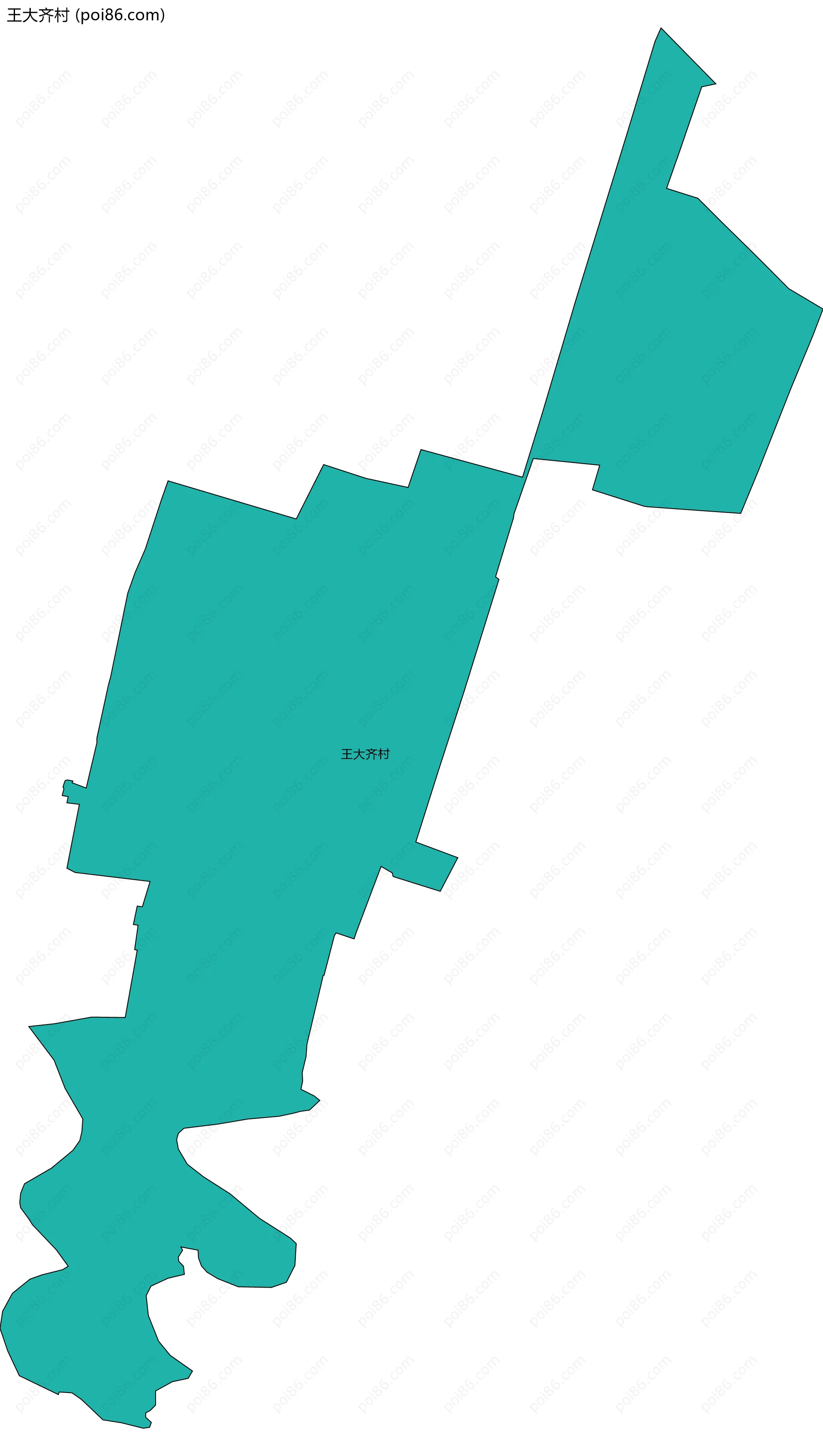 王大齐村边界地图