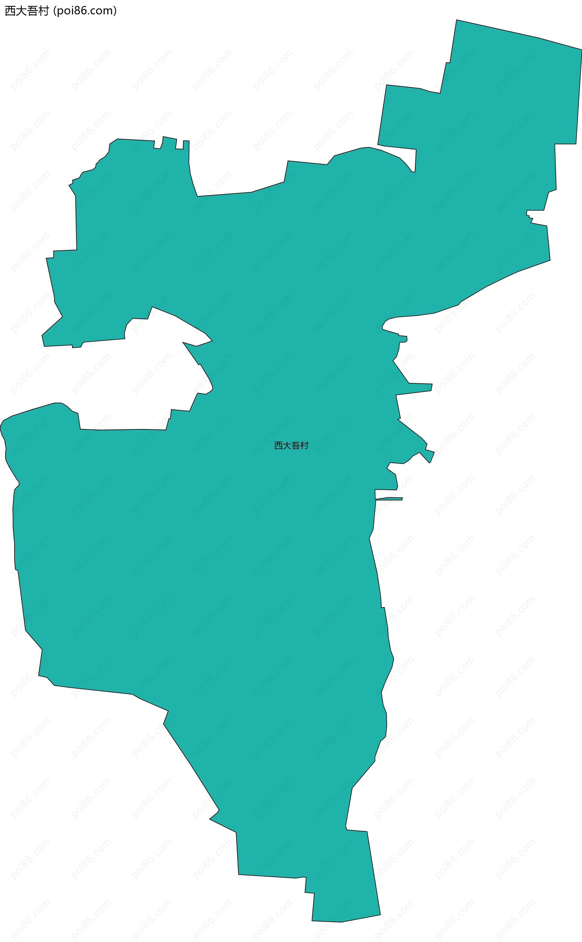 西大吾村边界地图