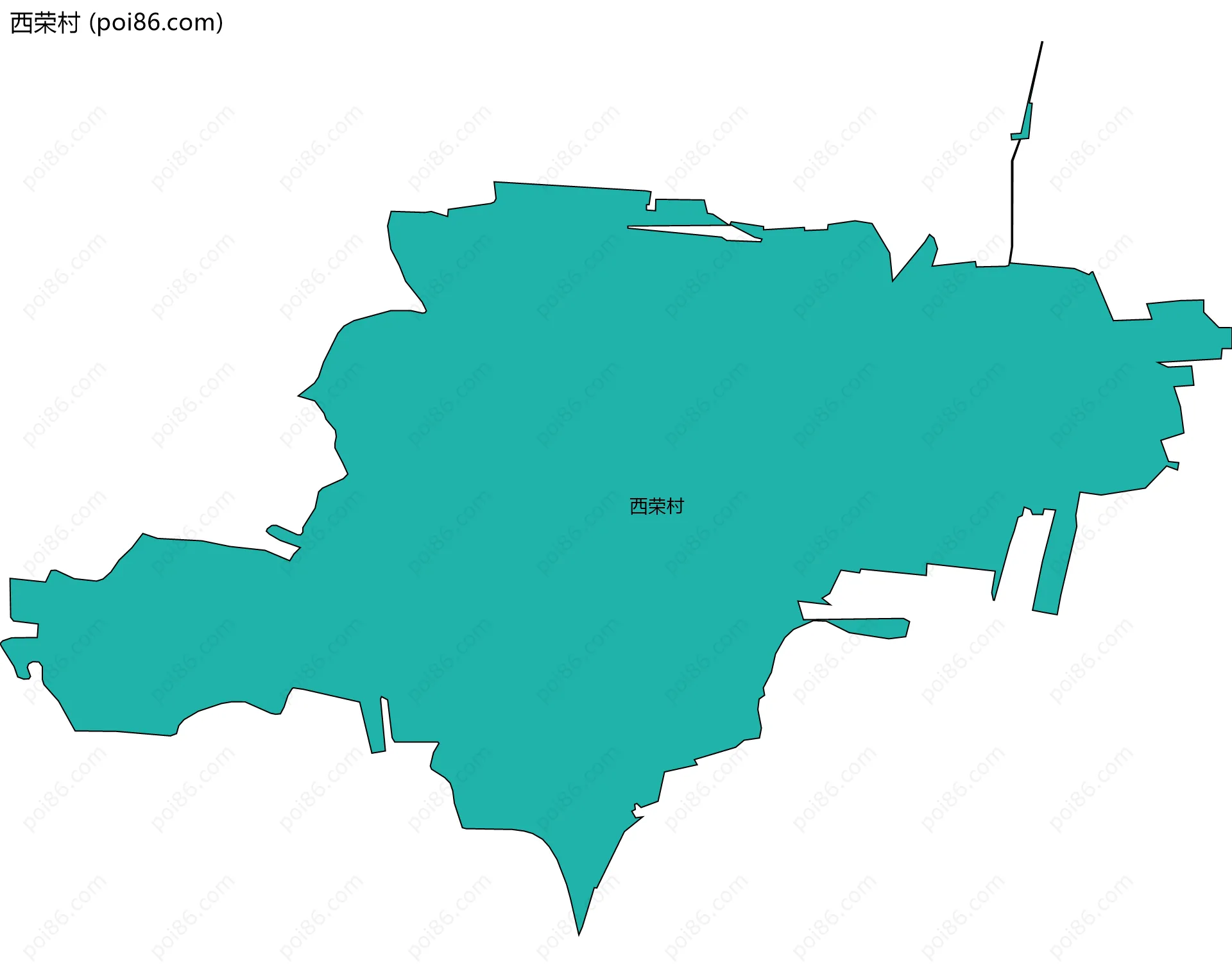 西荣村边界地图