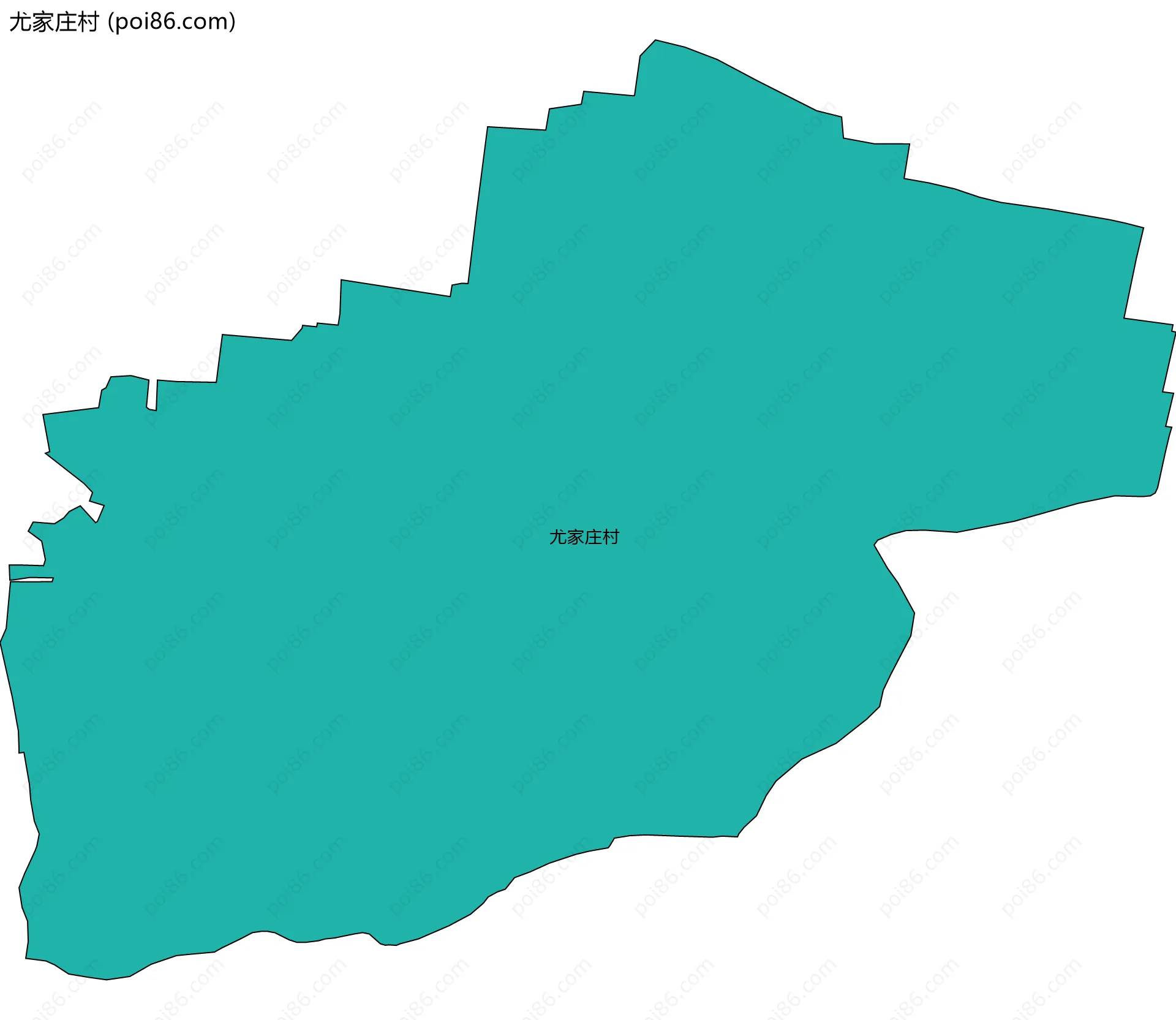 尤家庄村边界地图