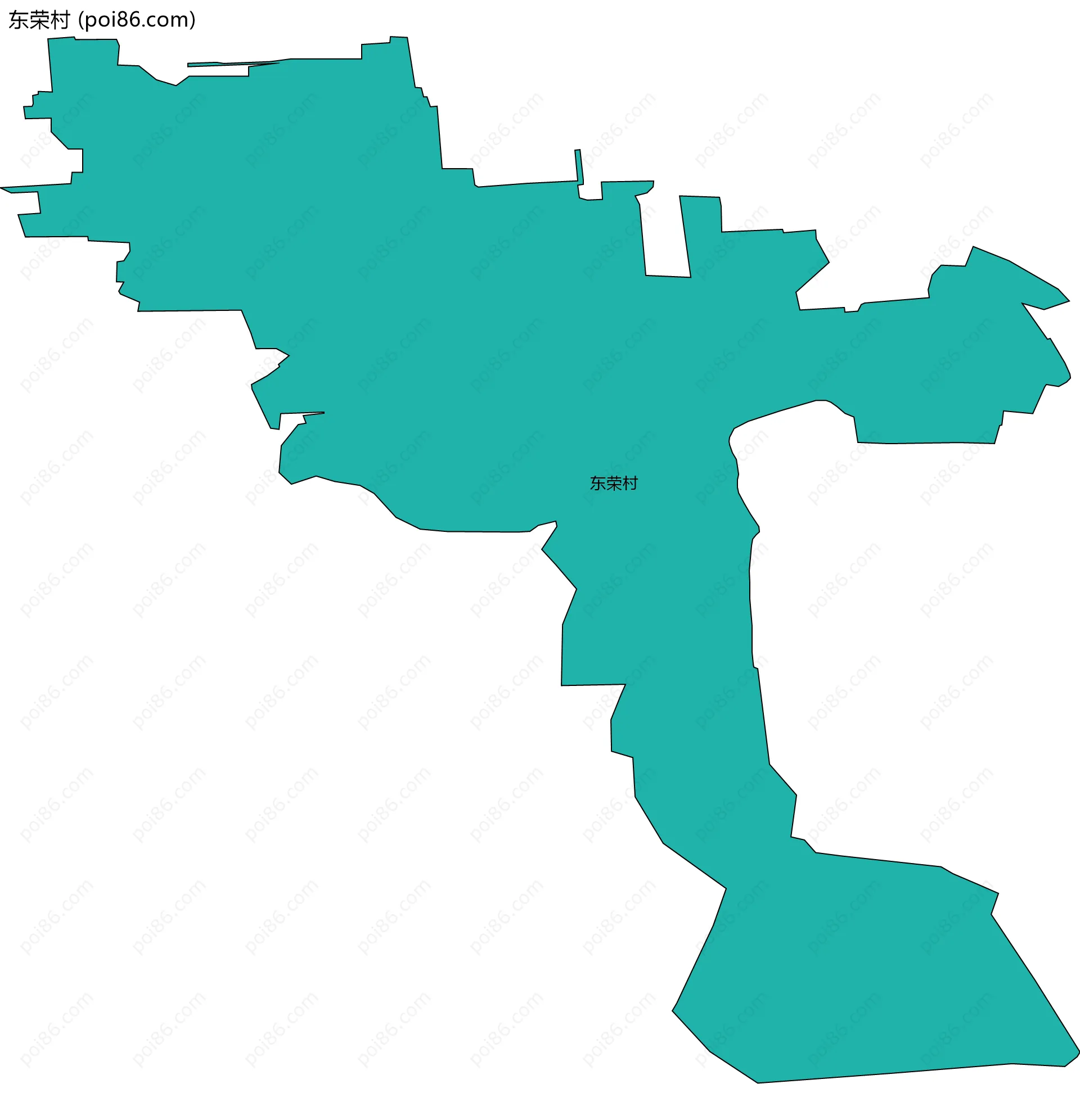 东荣村边界地图