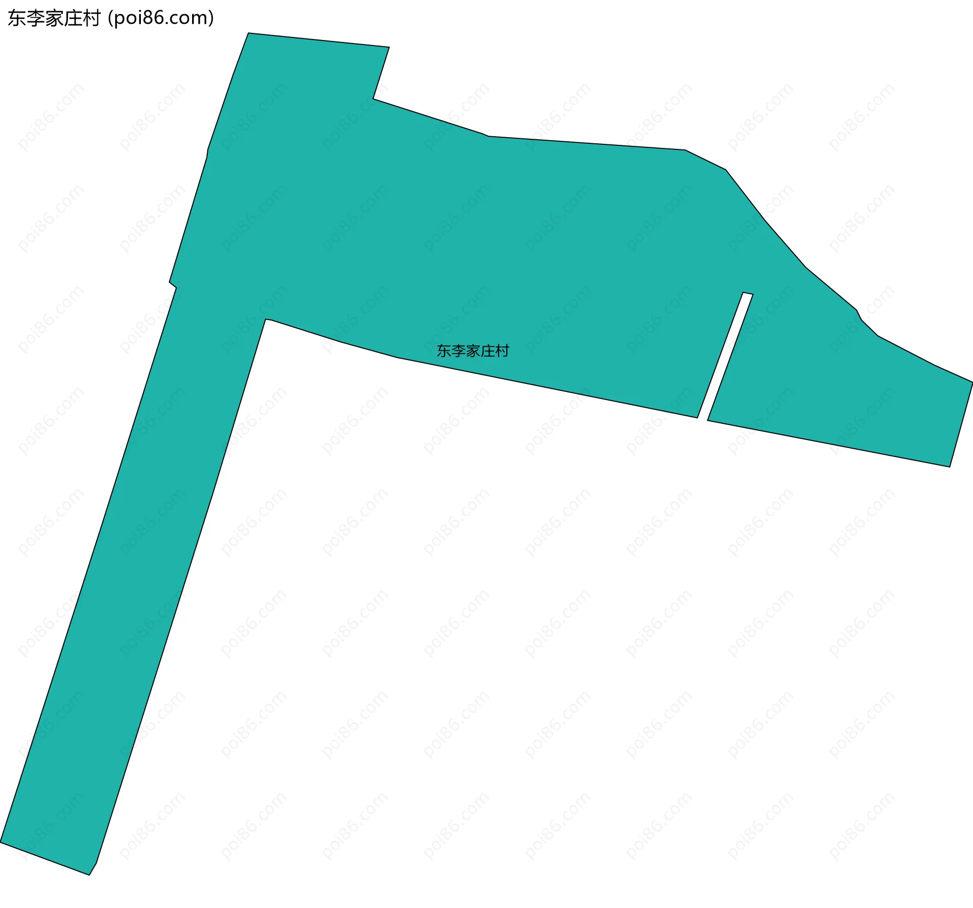 东李家庄村边界地图