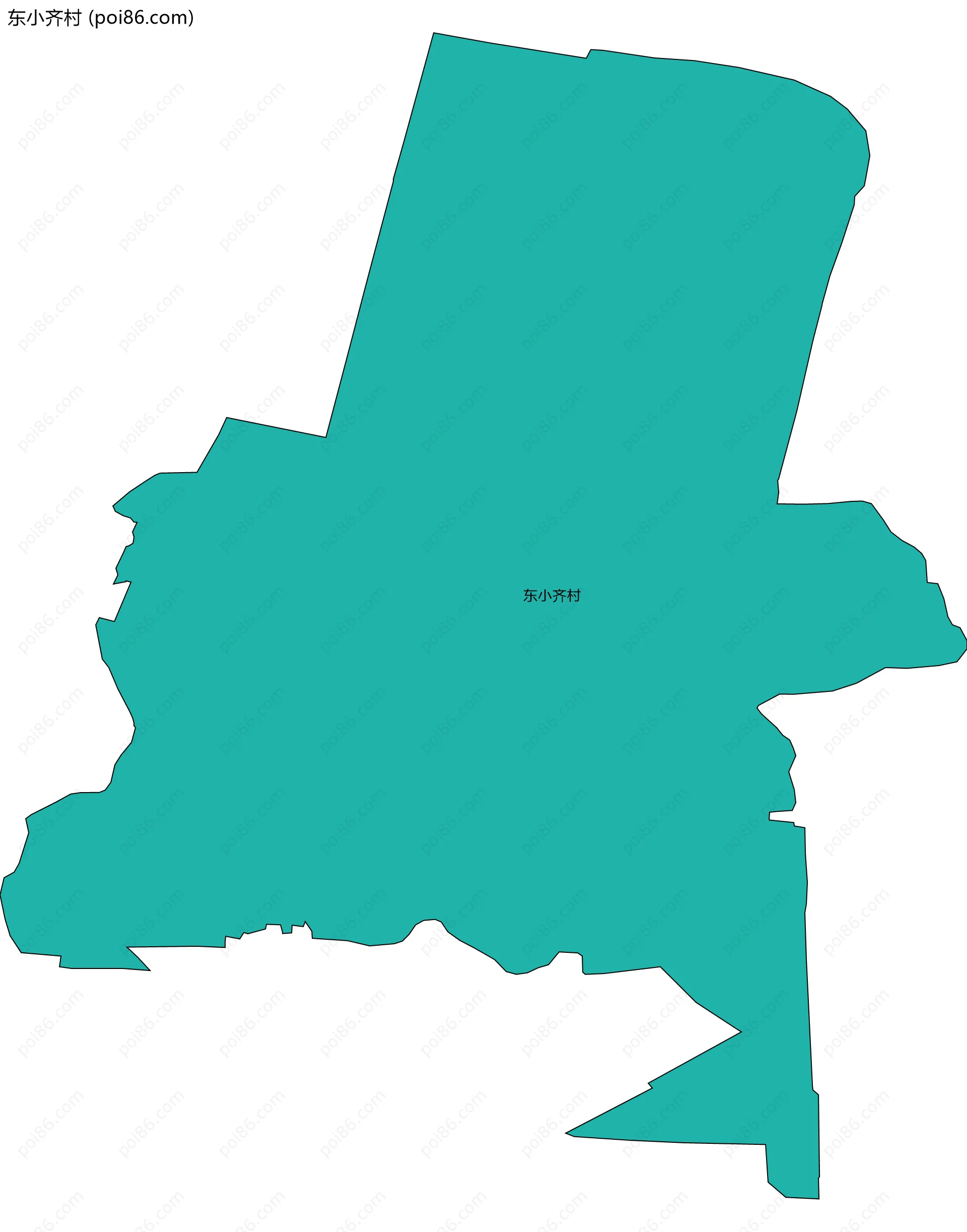 东小齐村边界地图