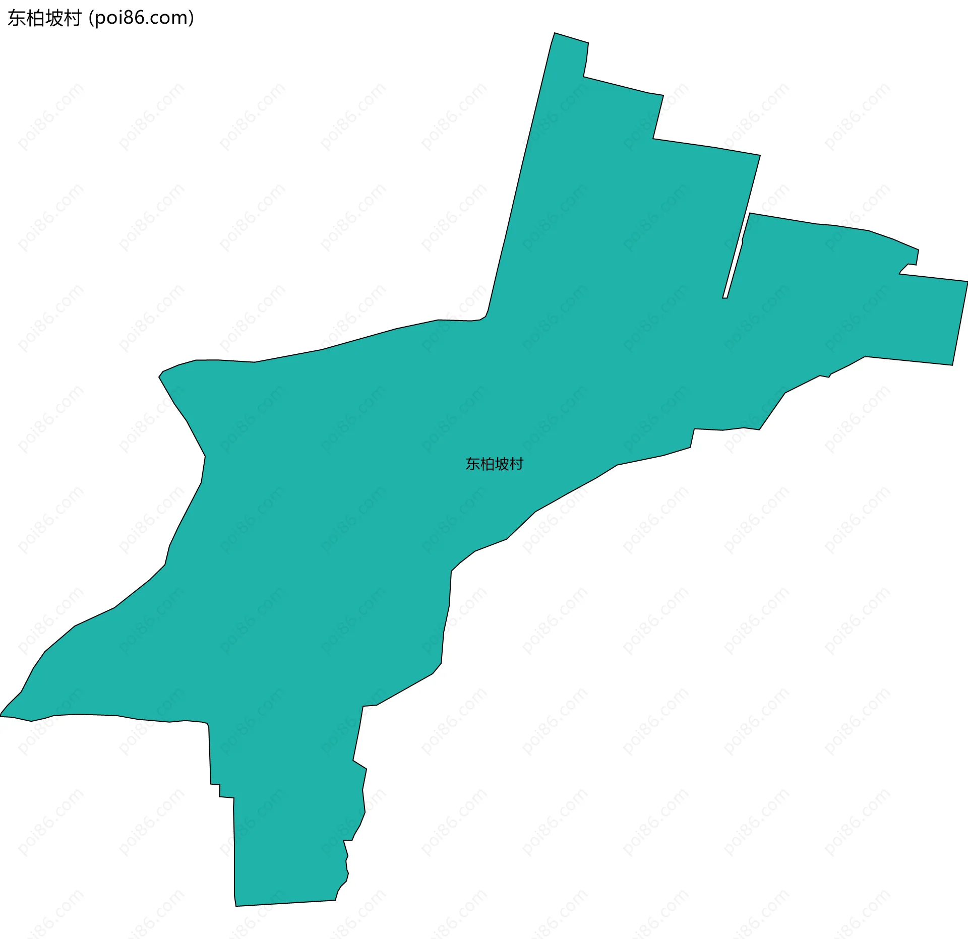 东柏坡村边界地图