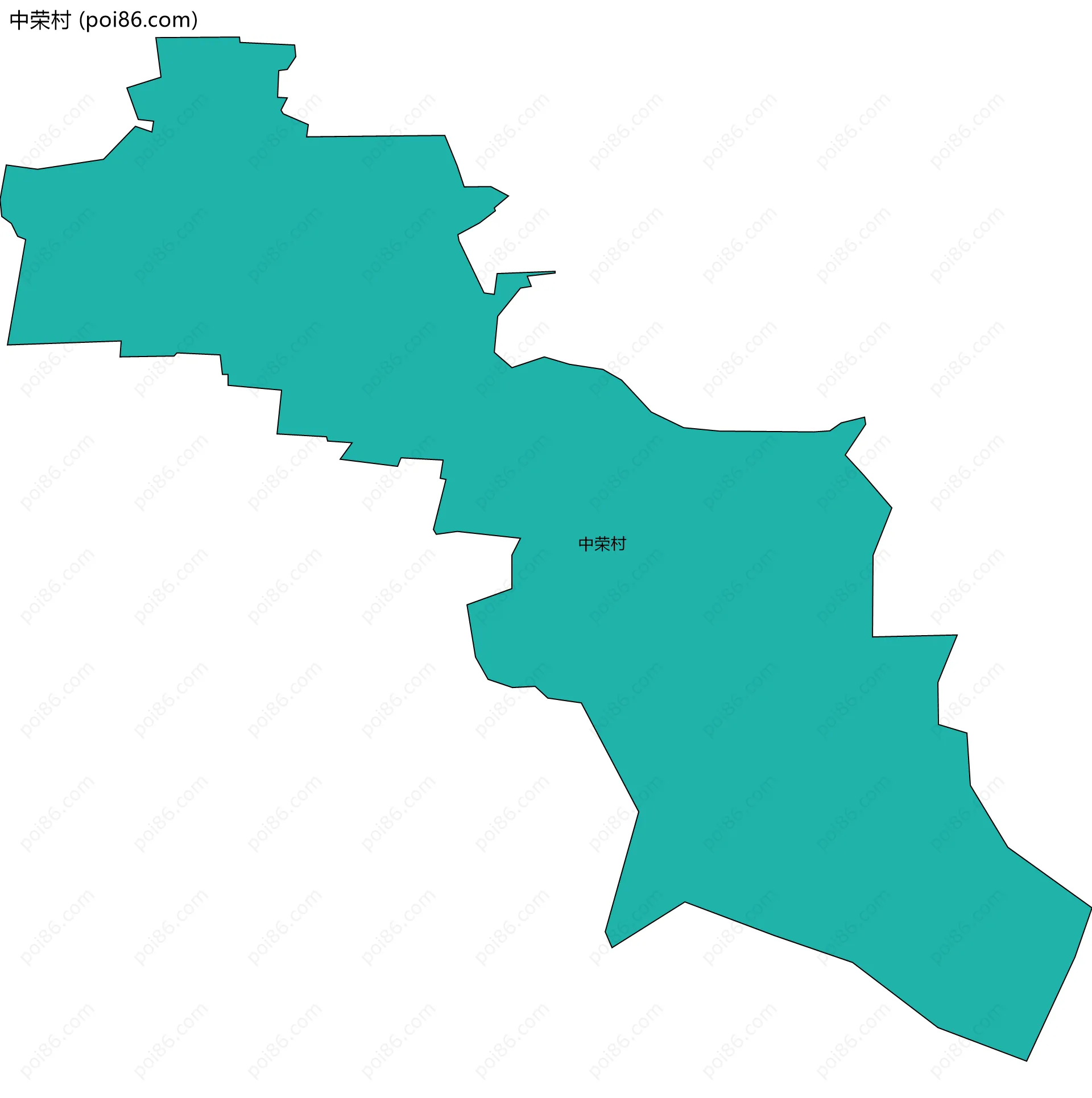 中荣村边界地图