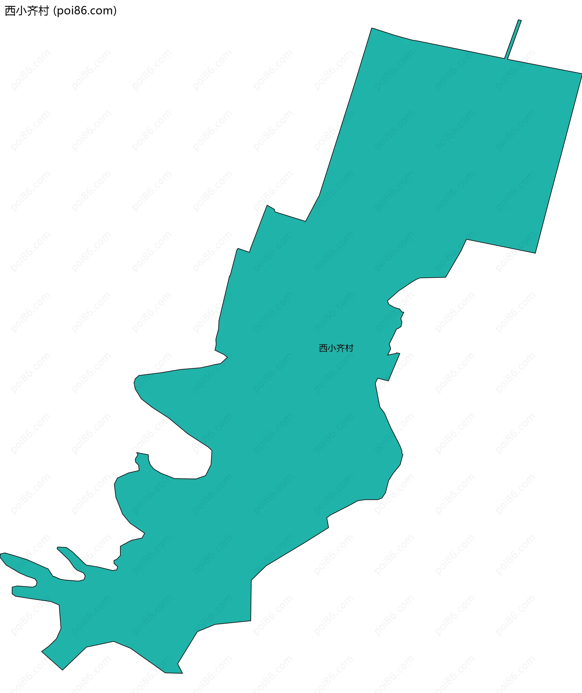 西小齐村边界地图