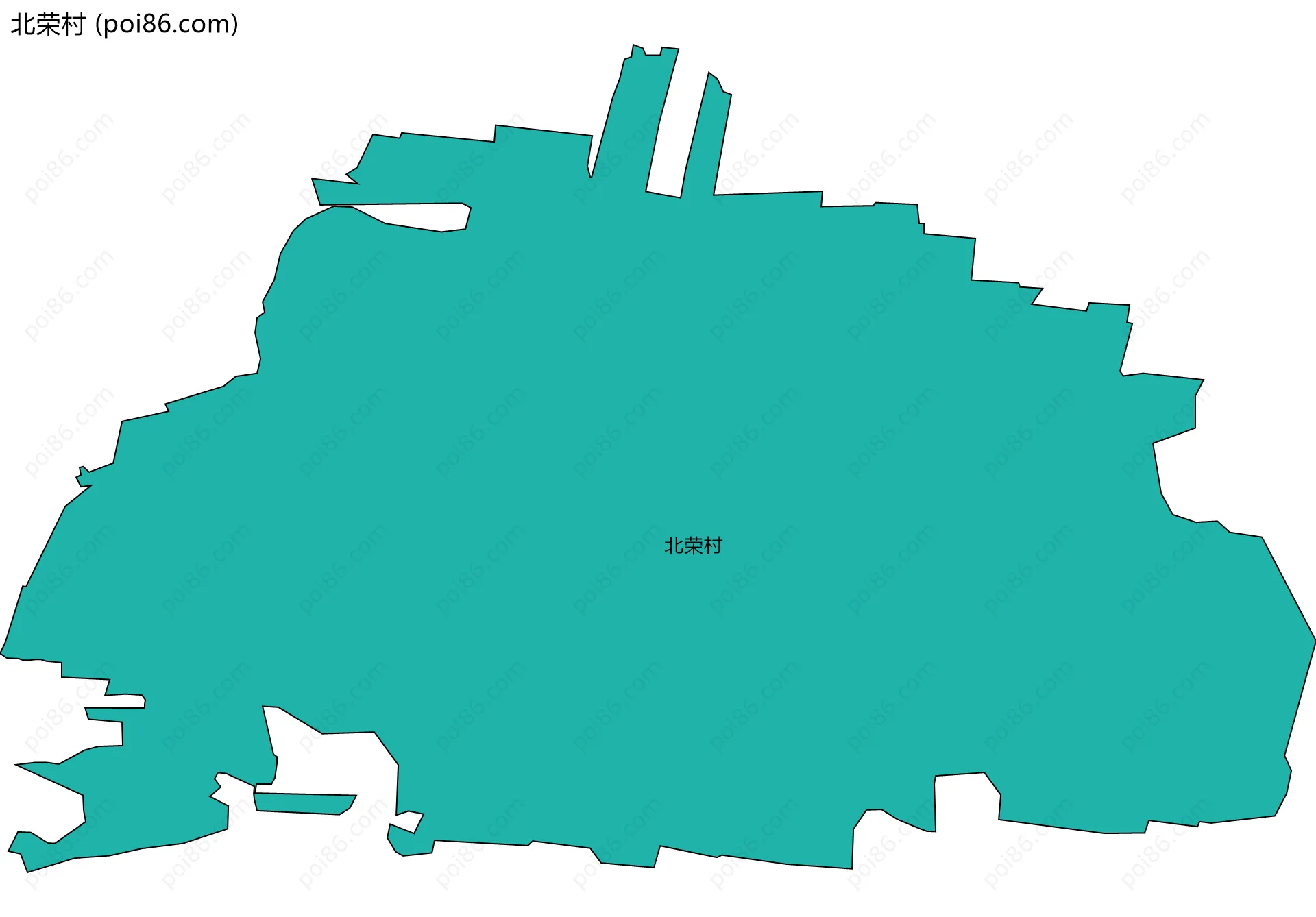 北荣村边界地图