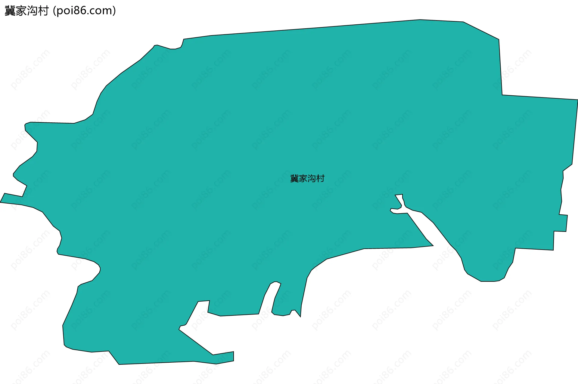 冀家沟村边界地图