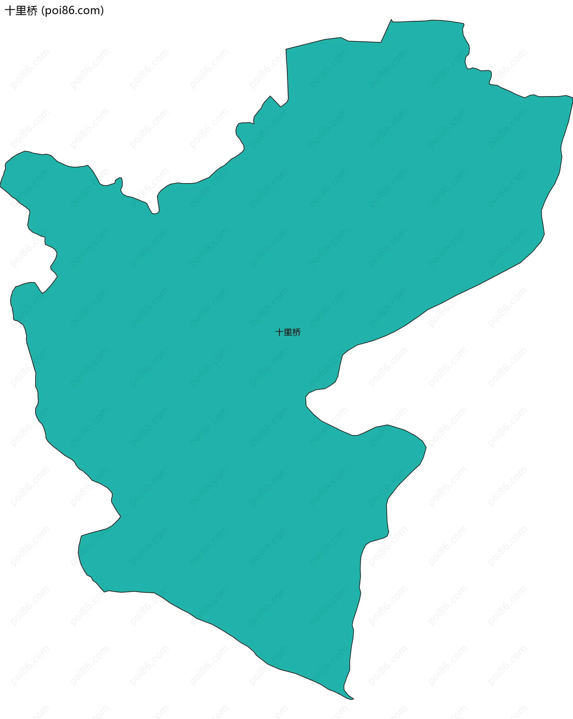 十里桥边界地图