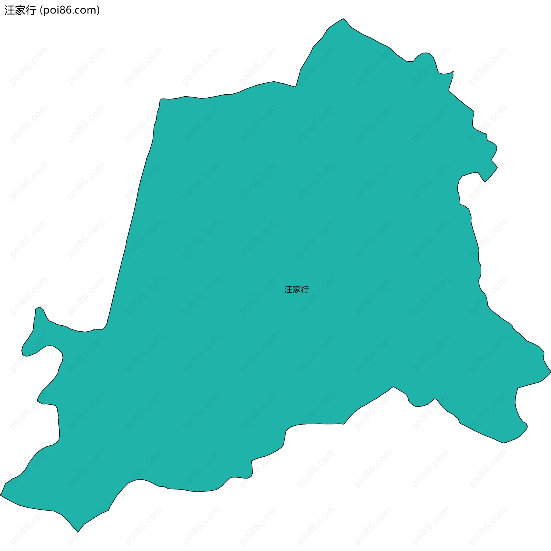 汪家行边界地图