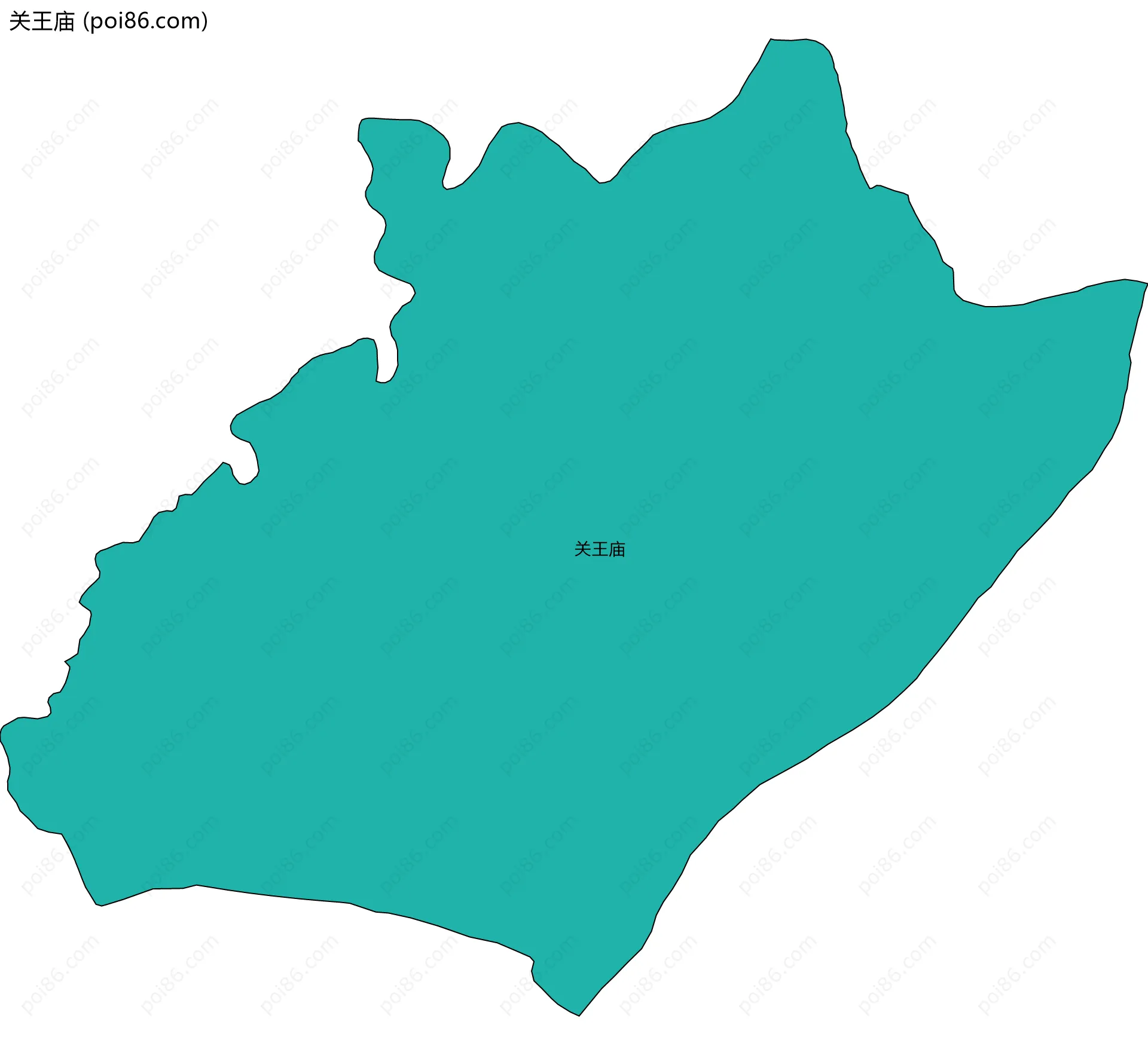 关王庙边界地图