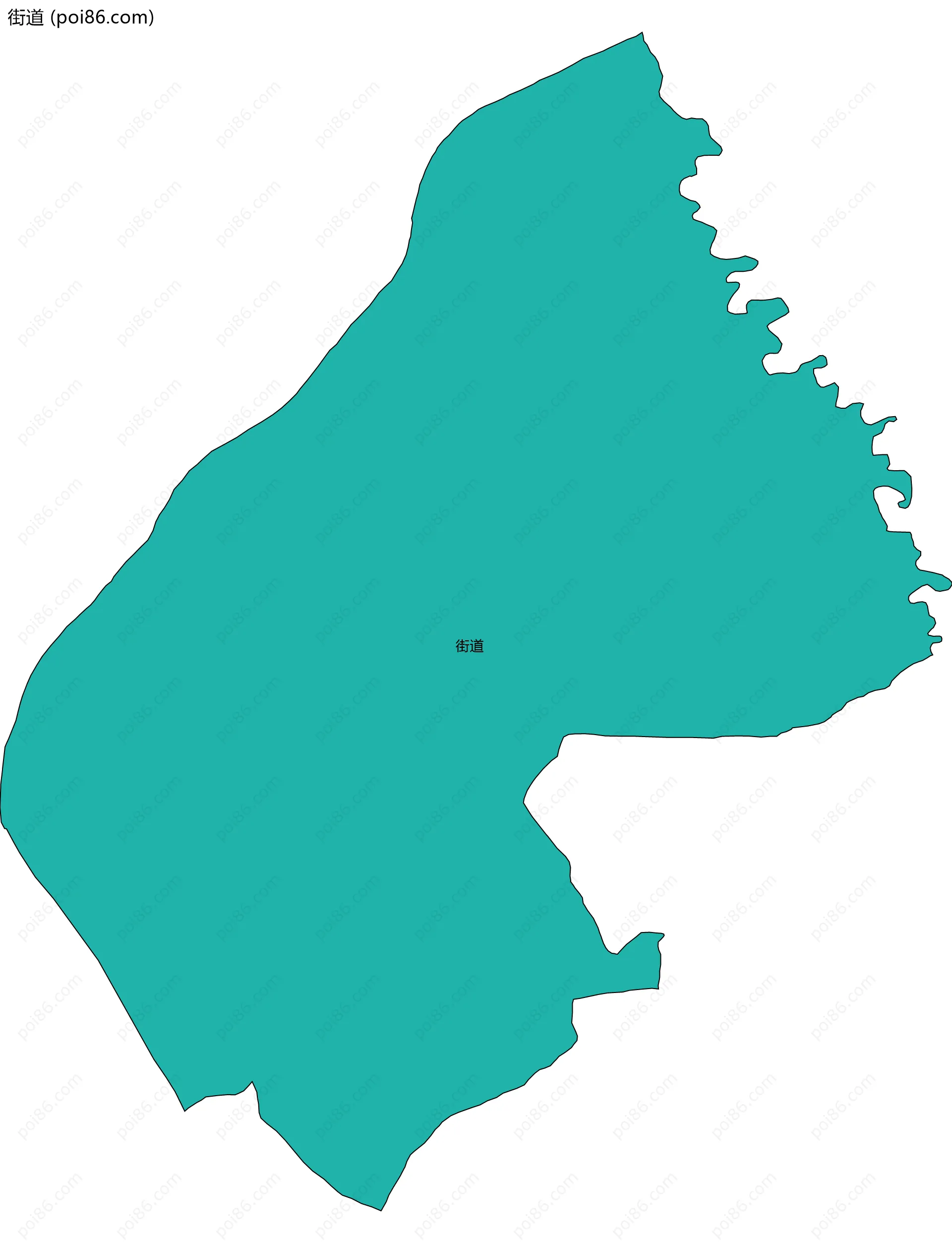 街道边界地图