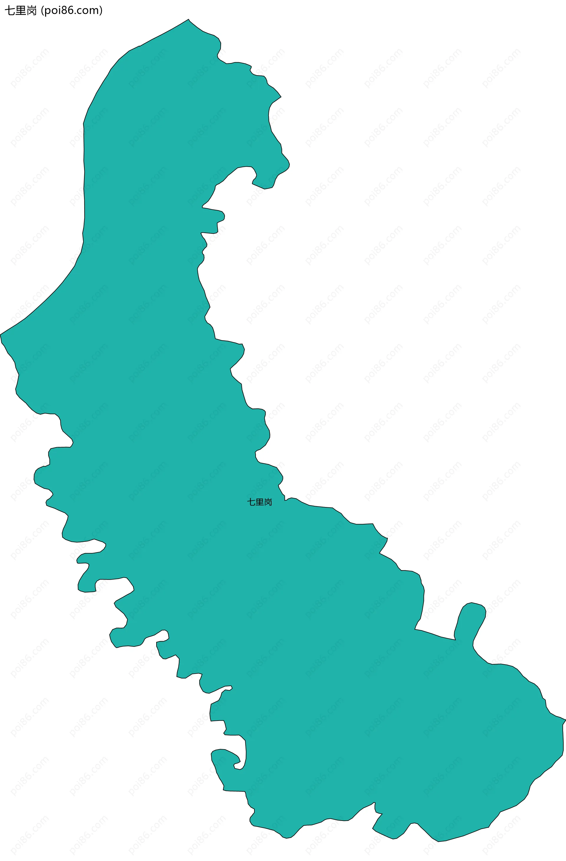 七里岗边界地图