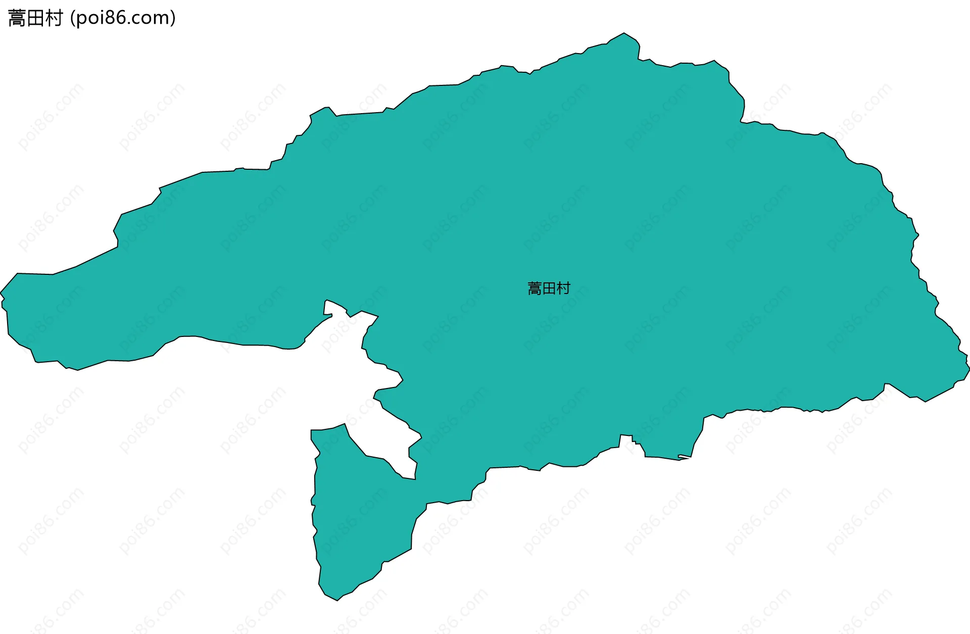 蒿田村边界地图