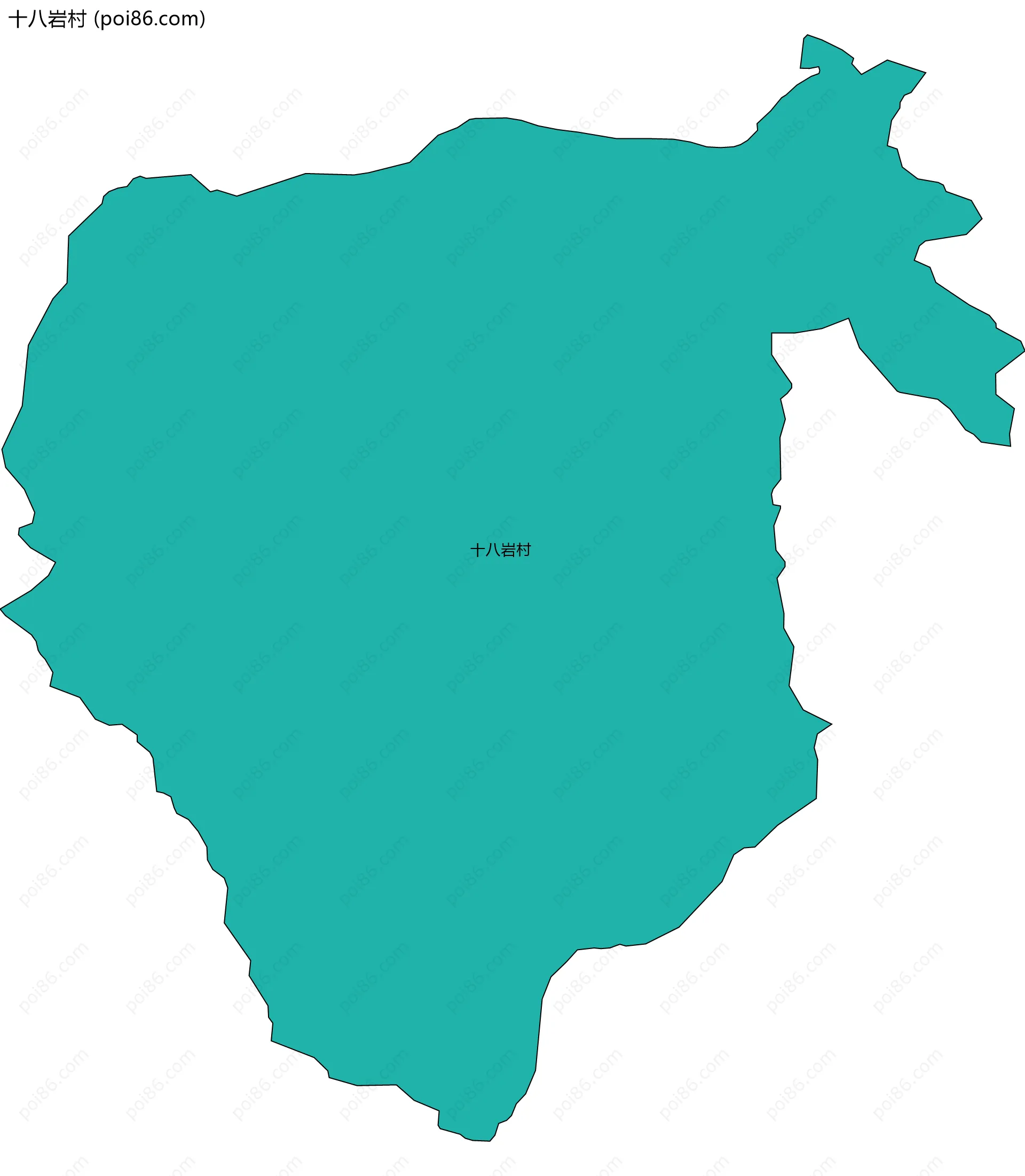 十八岩村边界地图