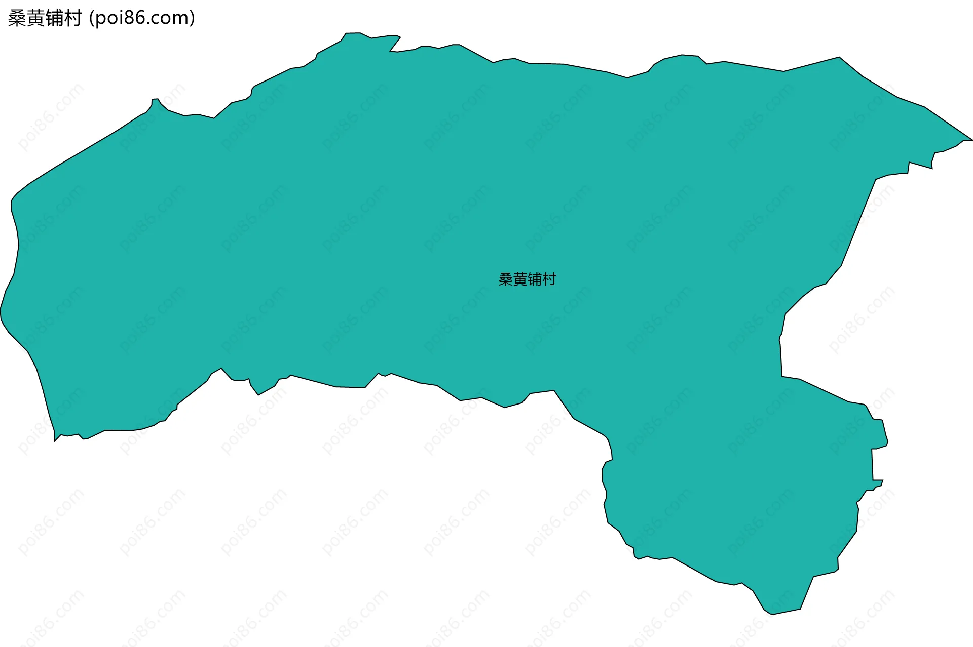 桑黄铺村边界地图