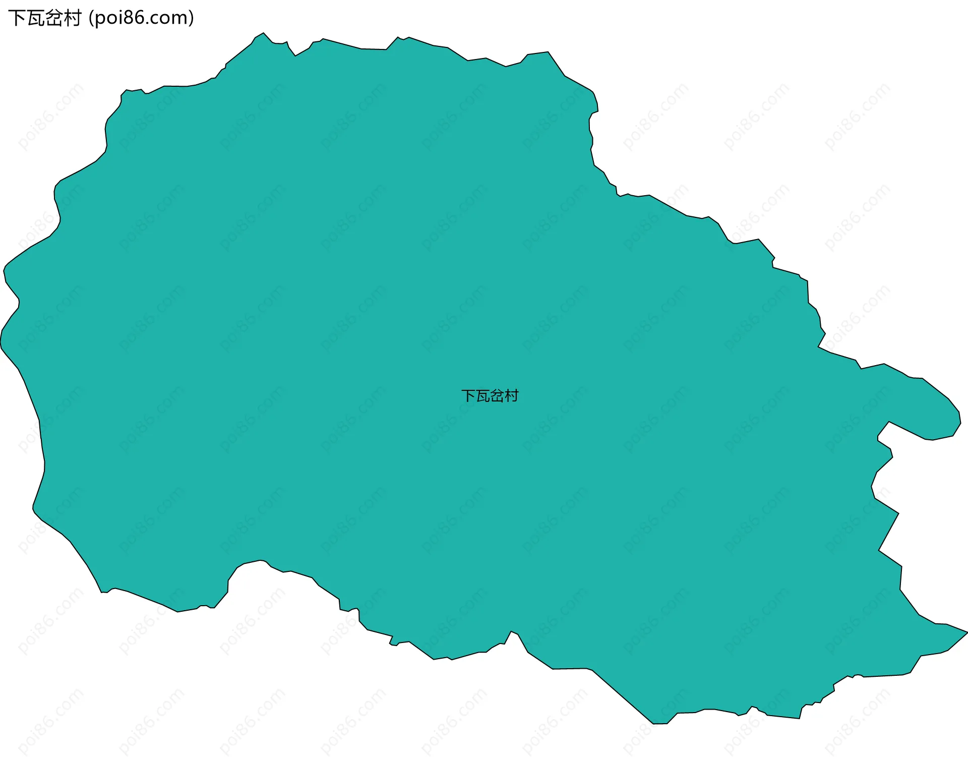下瓦岔村边界地图