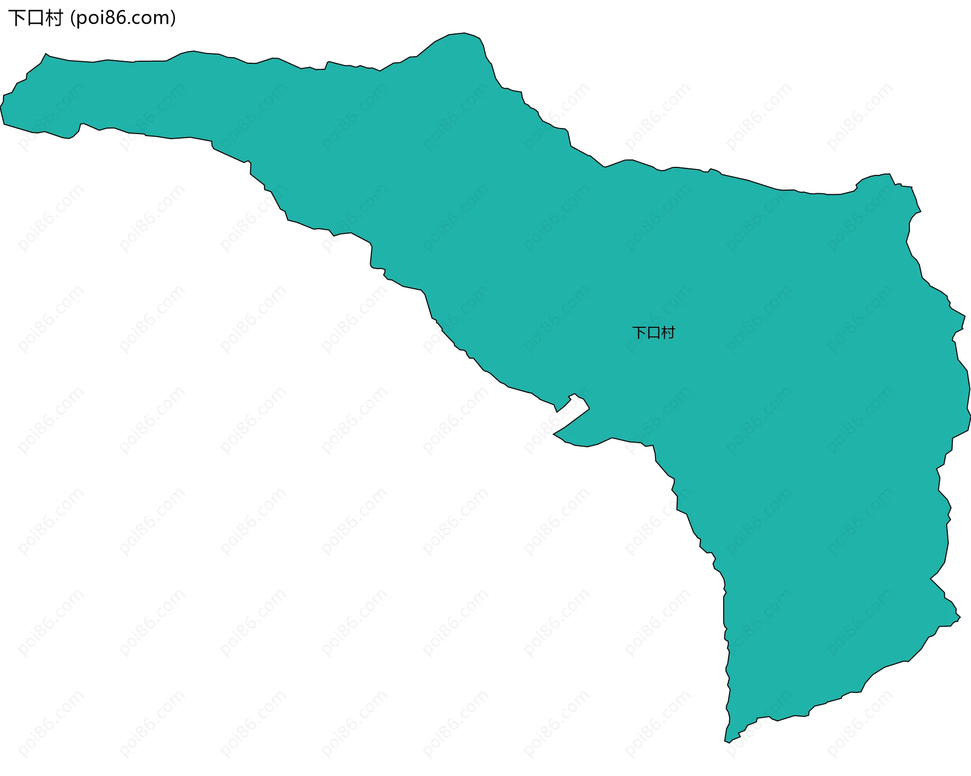 下口村边界地图