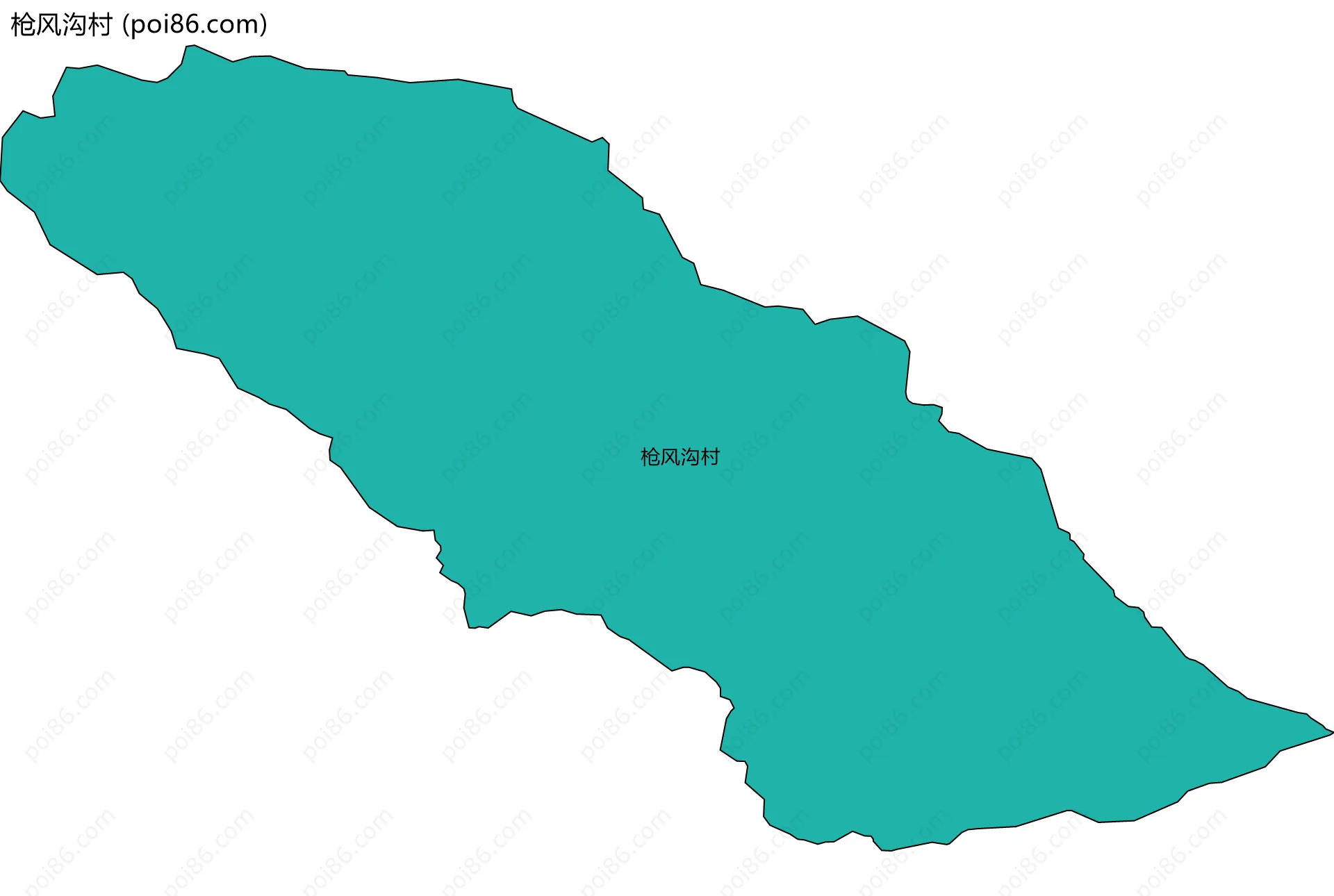 枪风沟村边界地图