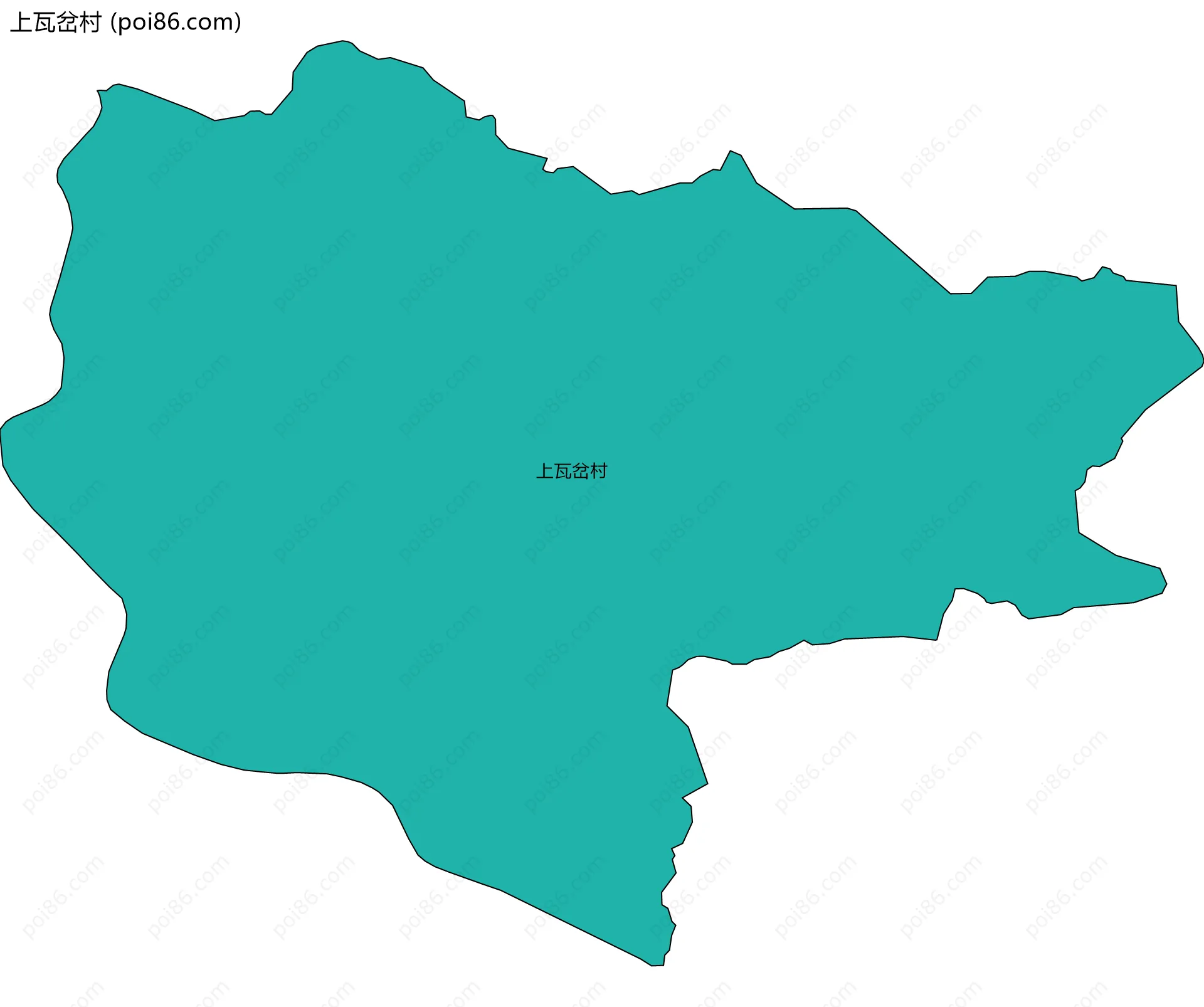 上瓦岔村边界地图