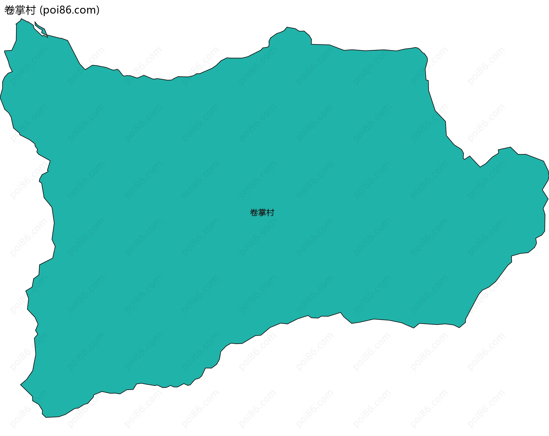 卷掌村边界地图