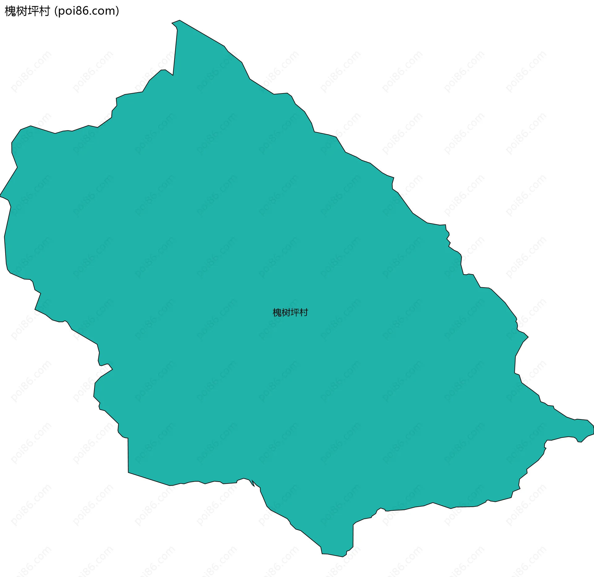 槐树坪村边界地图