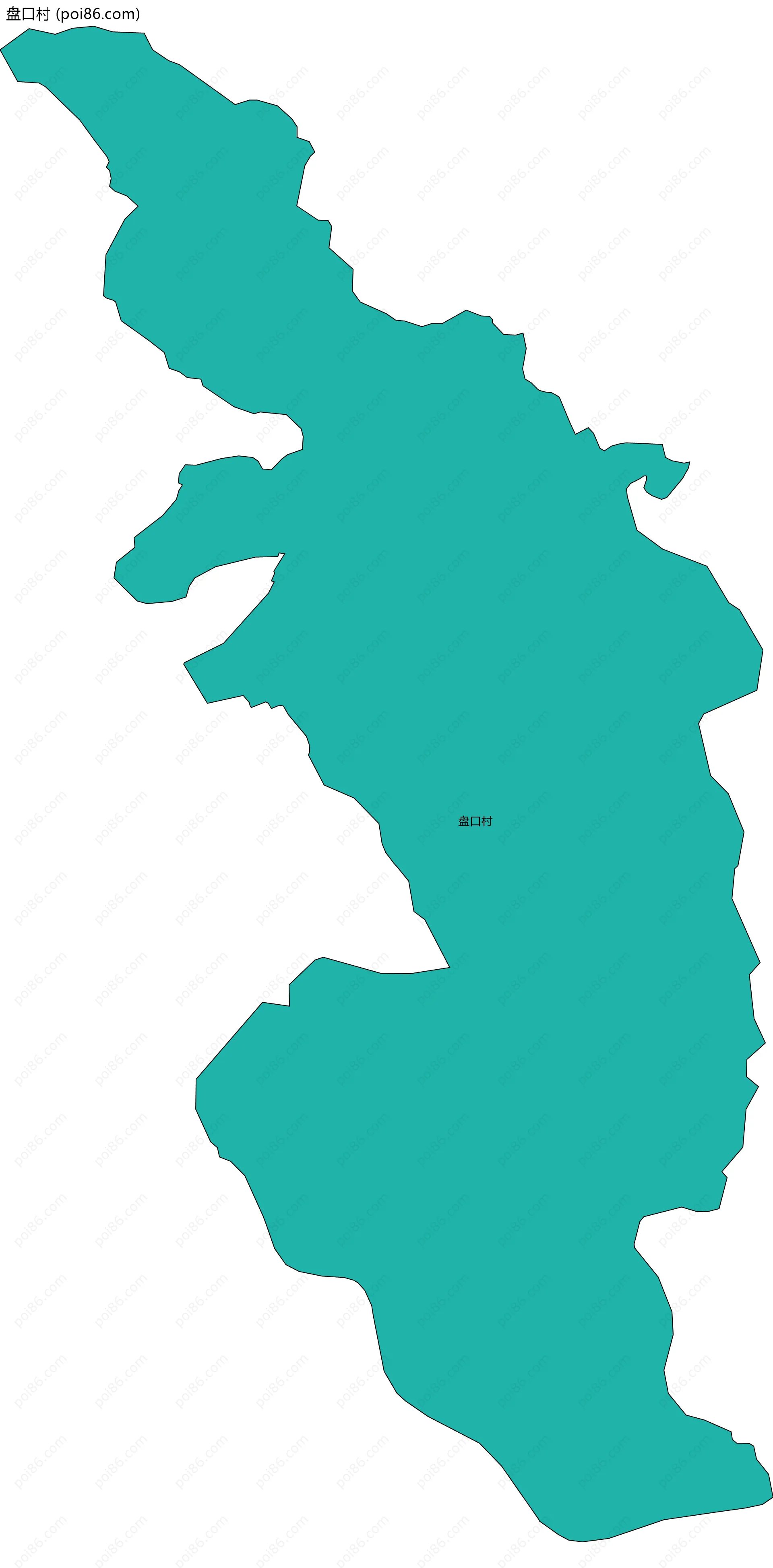 盘口村边界地图